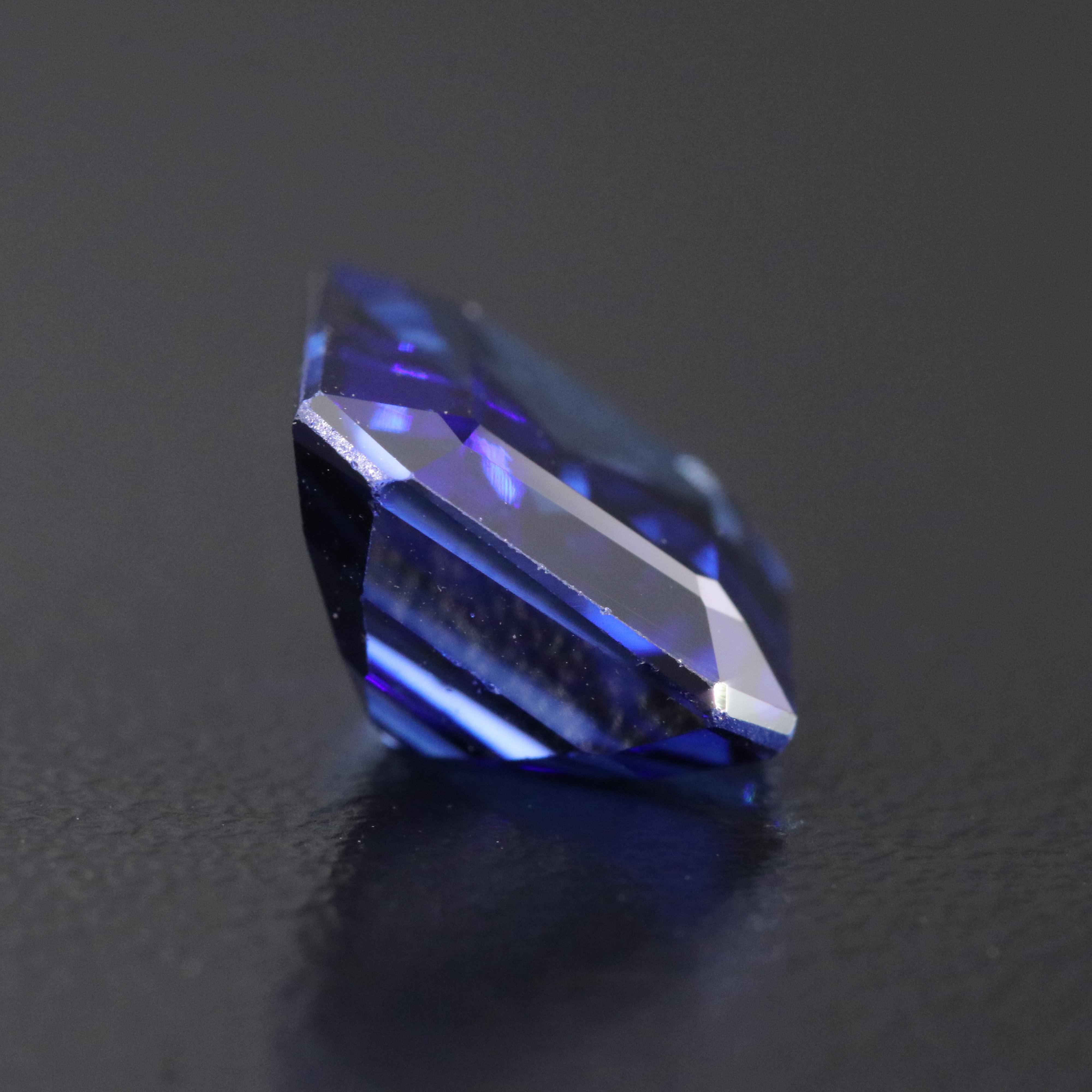 Loose 7.43 CT Lab Grown Sapphire