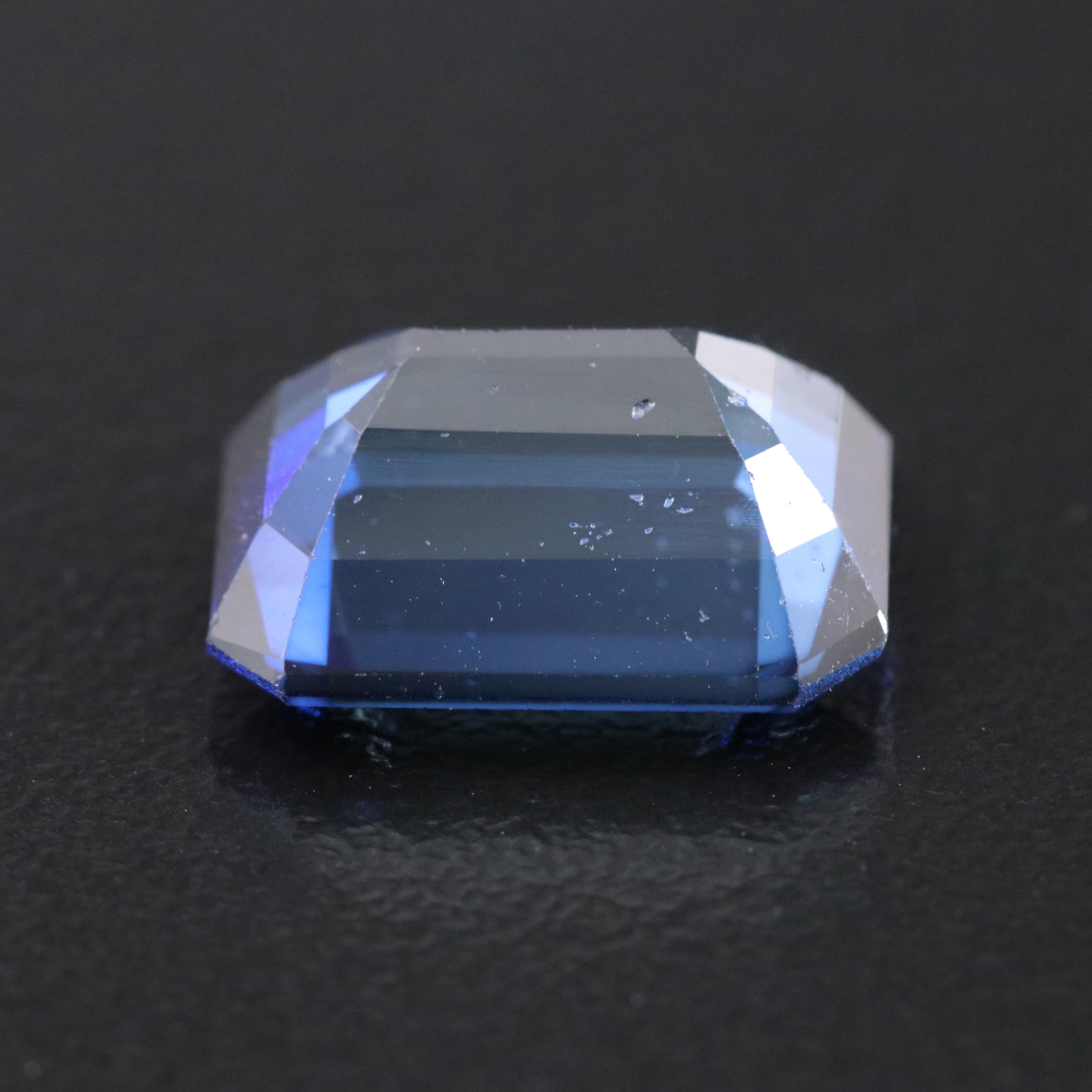 Loose 7.43 CT Lab Grown Sapphire