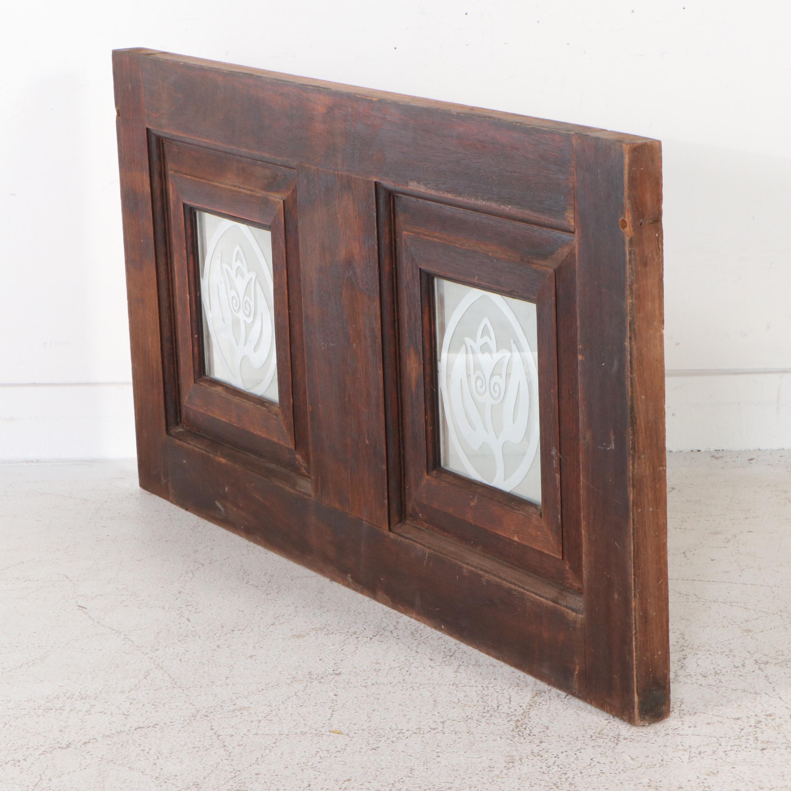 Window Panel with Floral Design