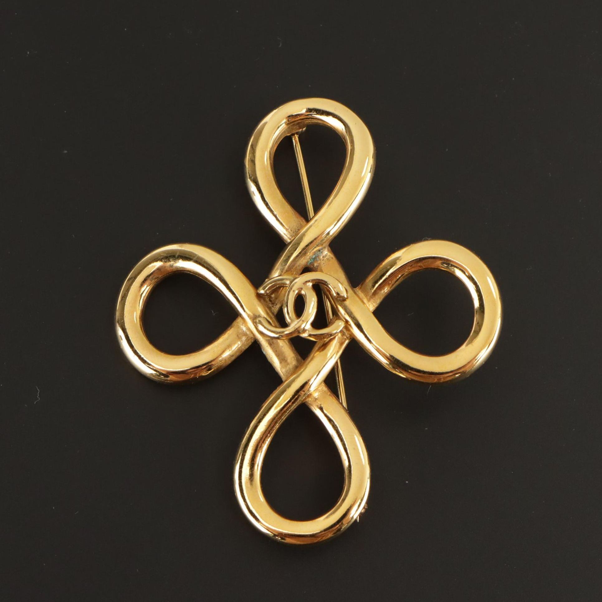 Chanel CC Celtic Knot Brooch Pin