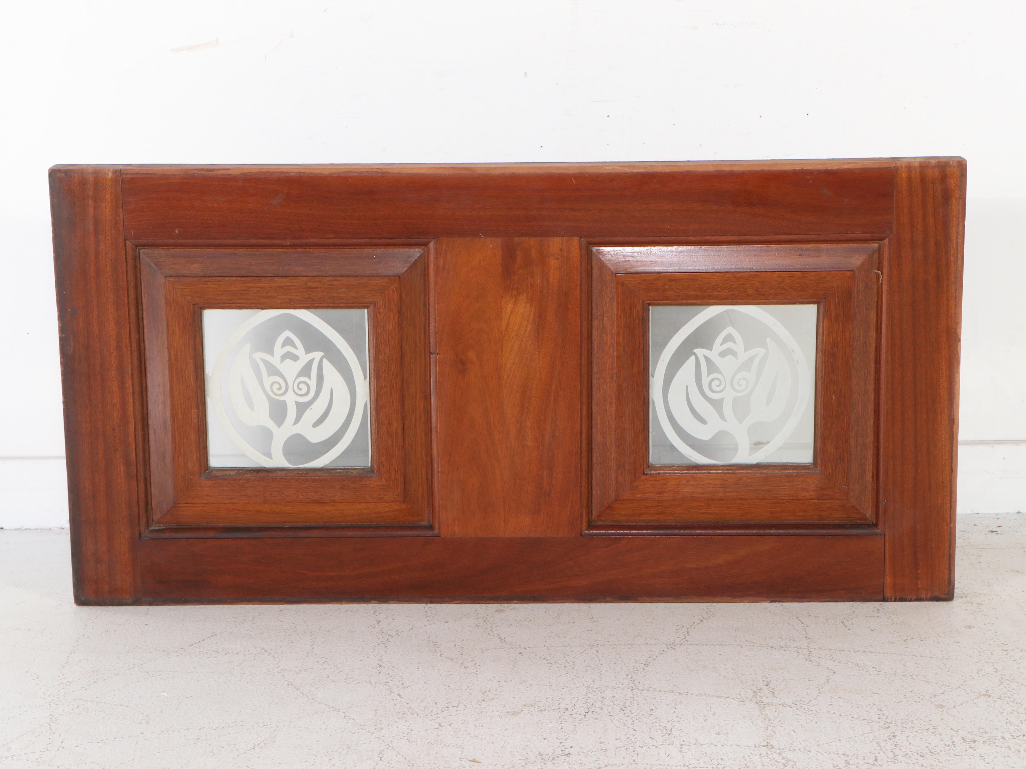 Window Panel with Floral Design