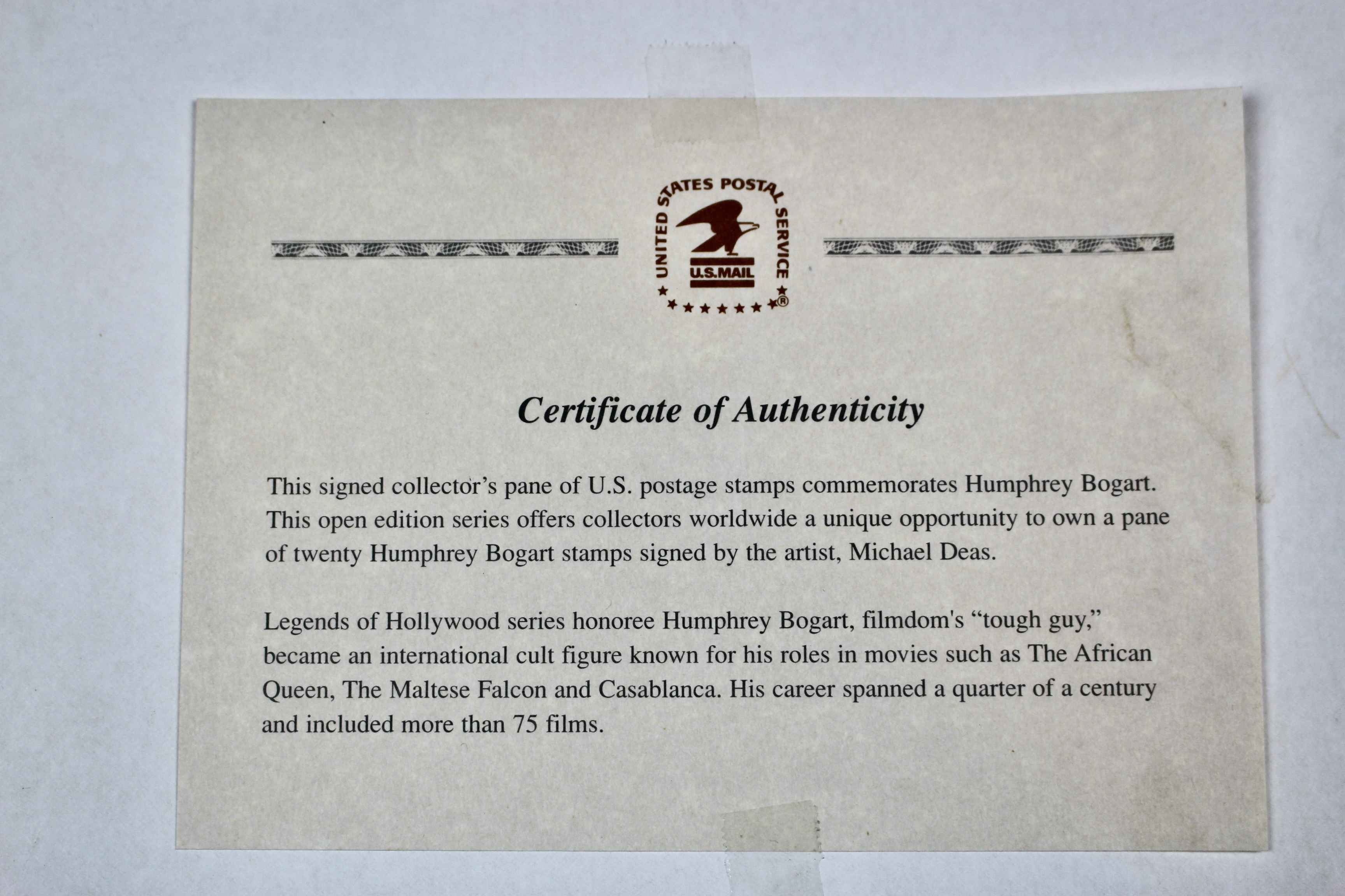 Twelve Different Hollywood-Related Miniature Postage Stamp Sheets