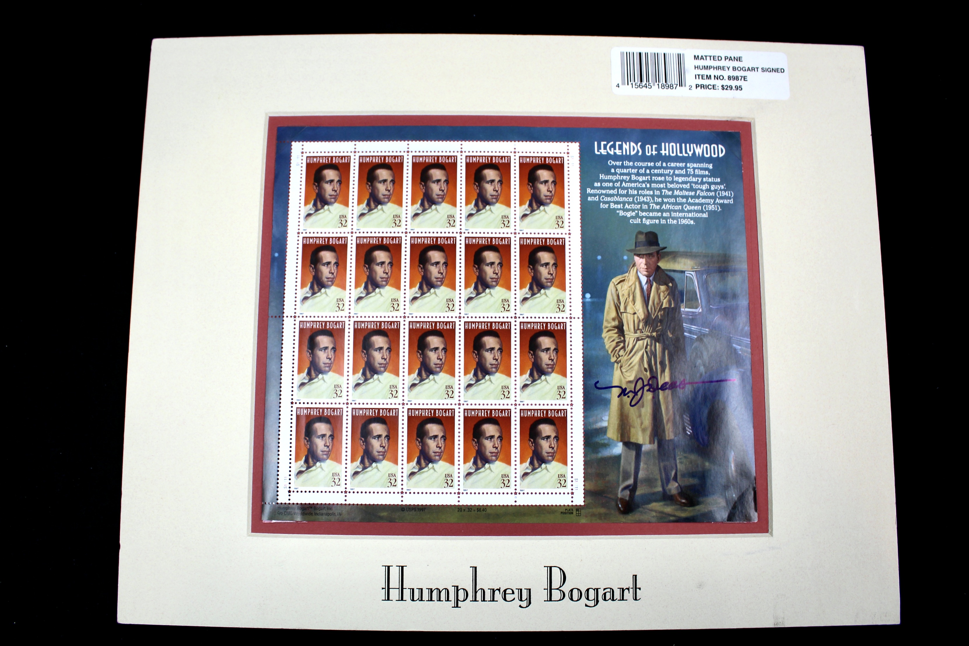 Twelve Different Hollywood-Related Miniature Postage Stamp Sheets