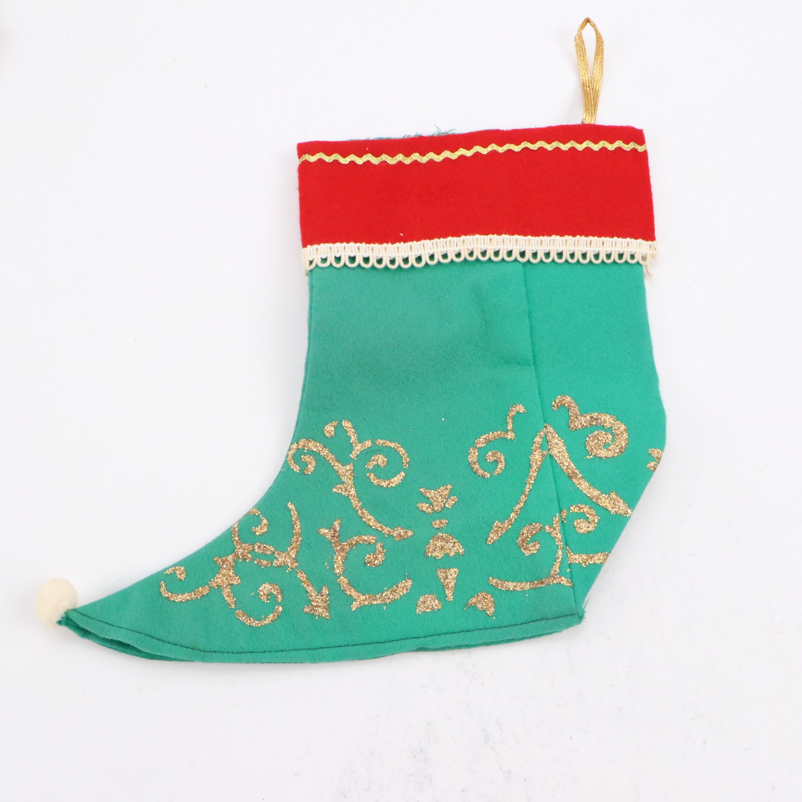 Vintage Christmas Knee Hugger Elves with Stockings