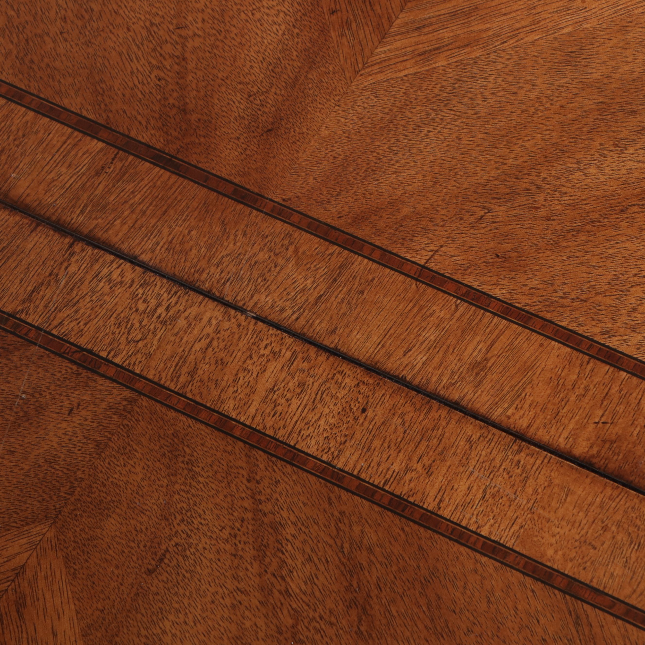 Neoclassical Style Bamboo-Form Carved Walnut Dining Table