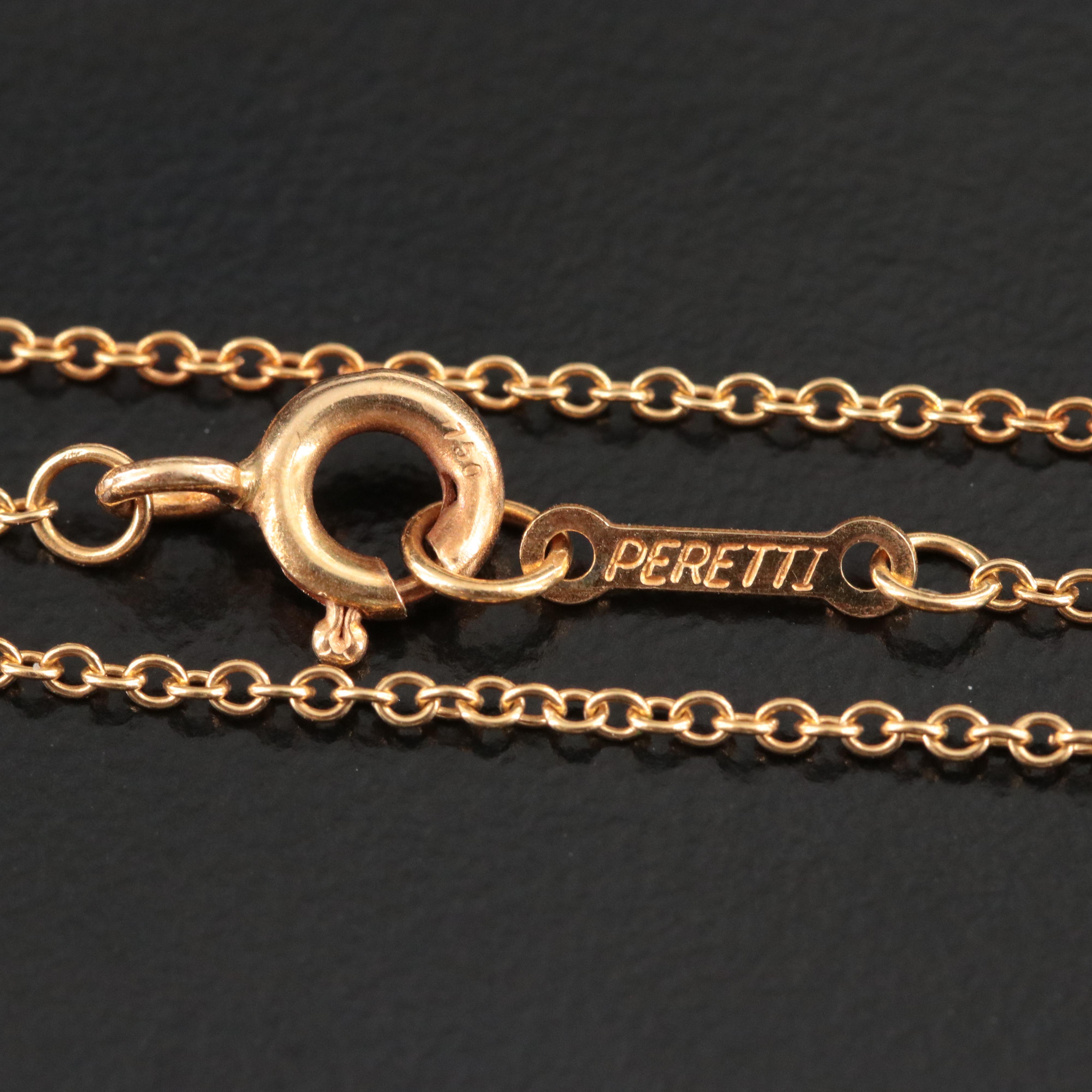 Elsa Peretti for Tiffany & Co. 18K Infinity Cross Pendant Necklace