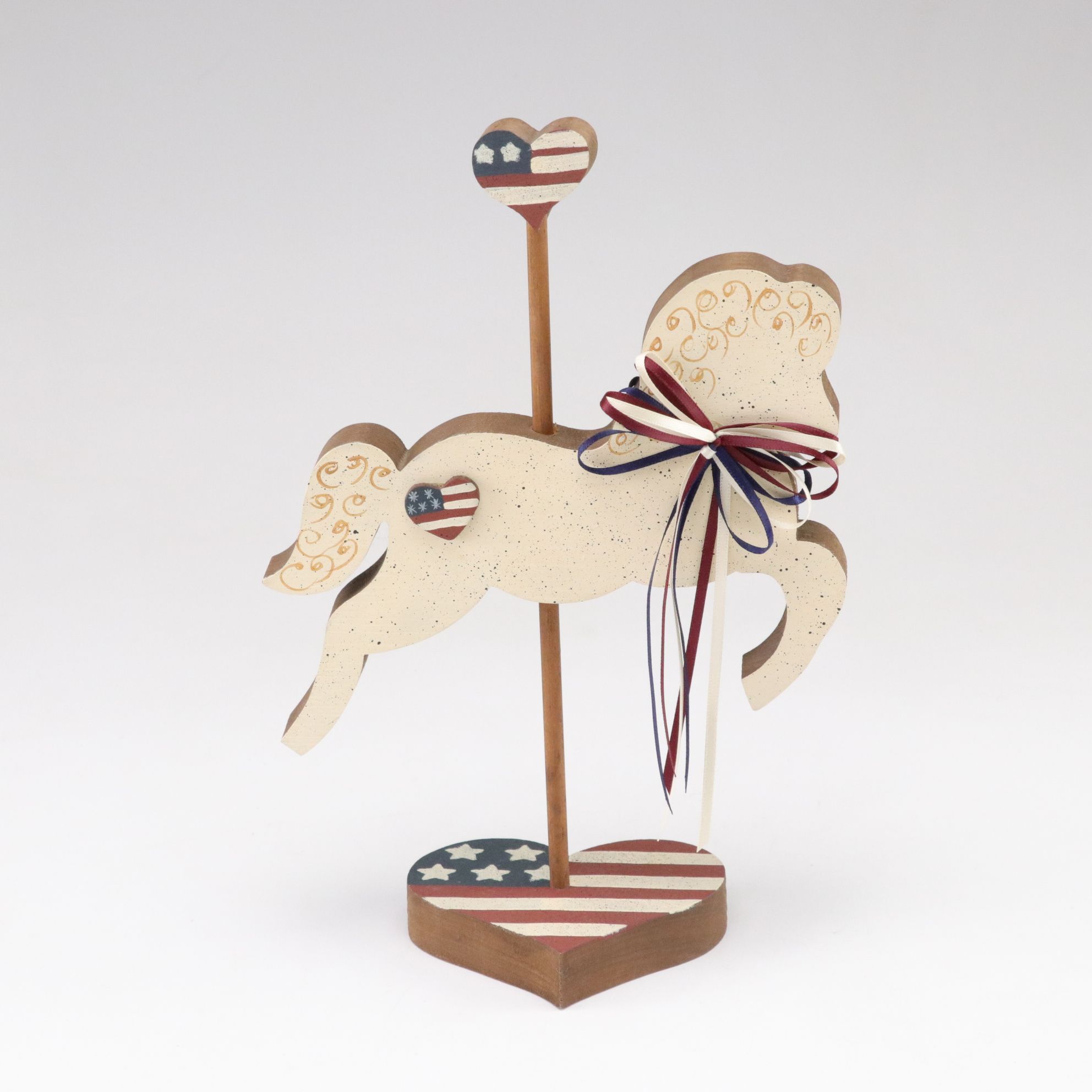 Pilgrim Couple Bottle Sock Puppets with Betsy Ross Figure and Patriotic Decor