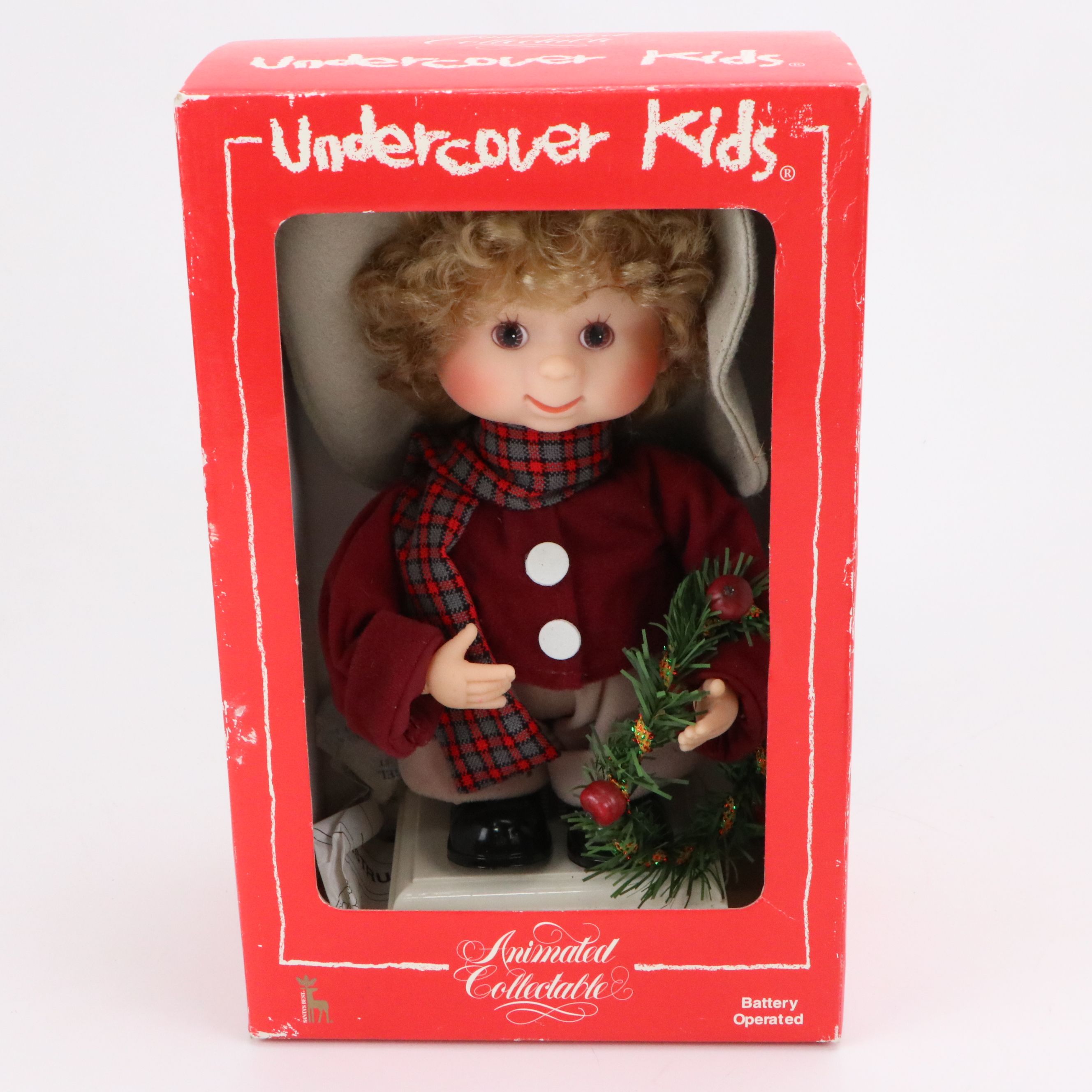 Santa's Best Undercover Kids Animated Figurine with Peanuts and Other Decor