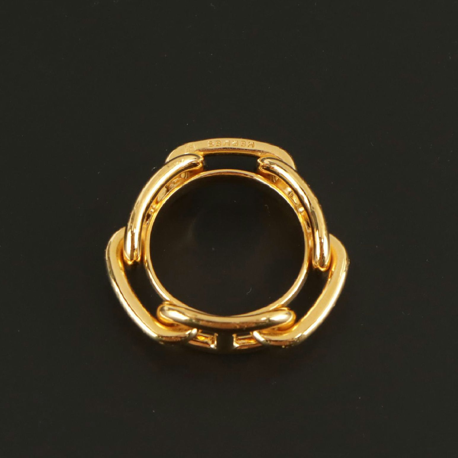 Hermès Gold Plated Chaine D’Ancre Scarf Ring