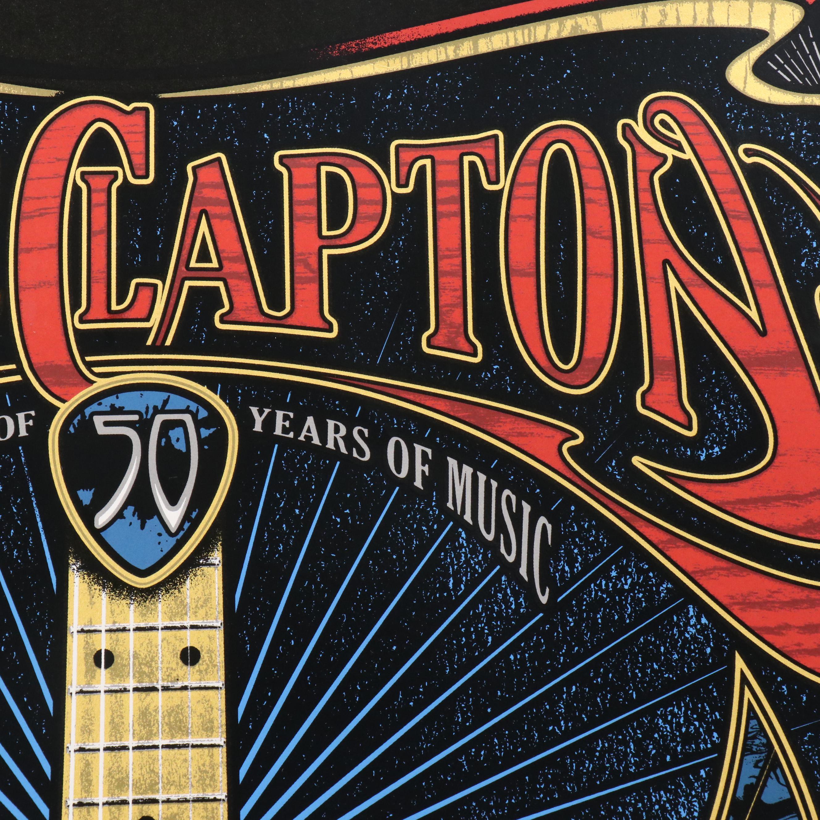 Eric Clapton Serigraph Concert Poster for Madison Square Garden, 2017