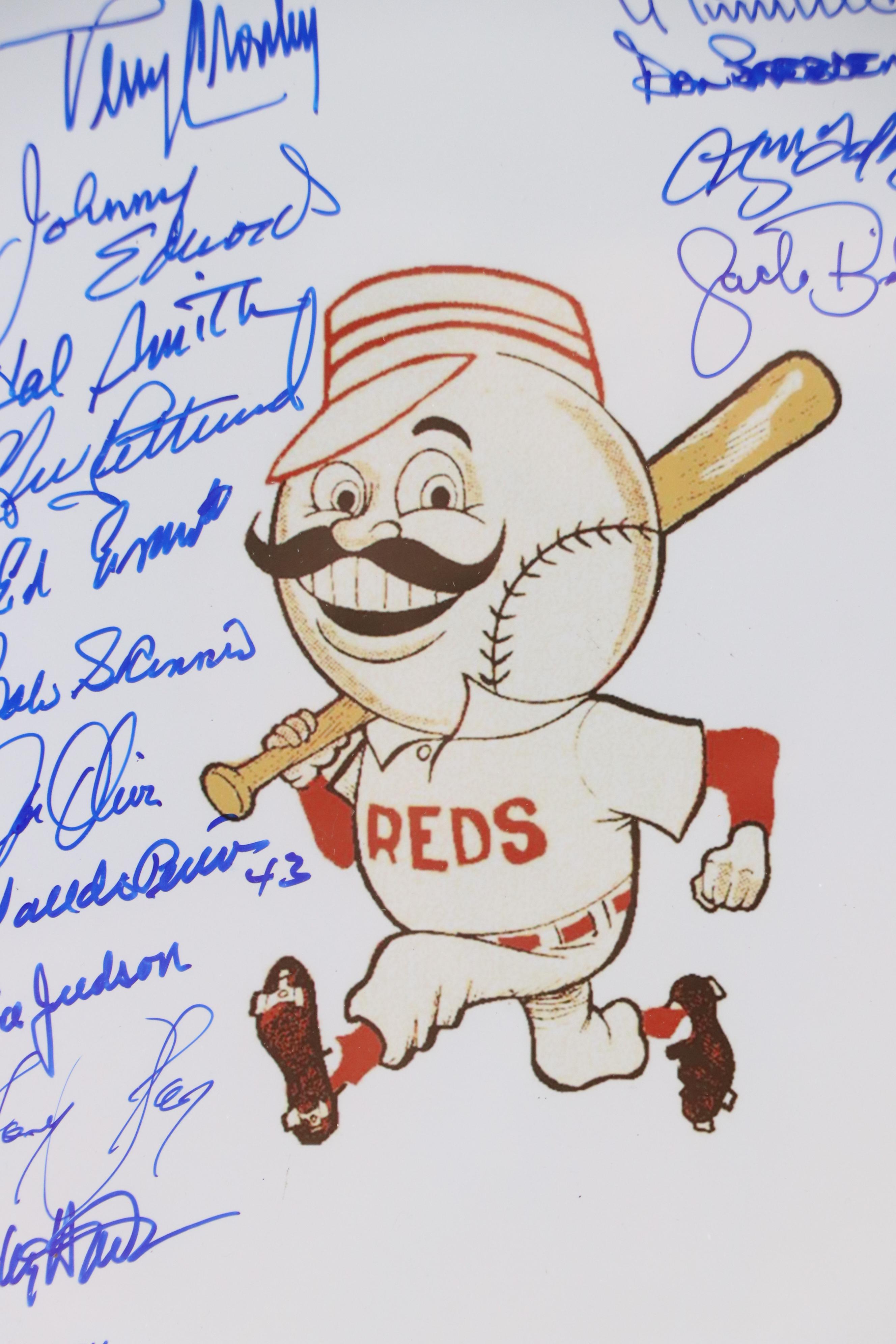 Cincinnati Reds Team Signed Print Featuring Tom Seaver, Dave Parker, and More