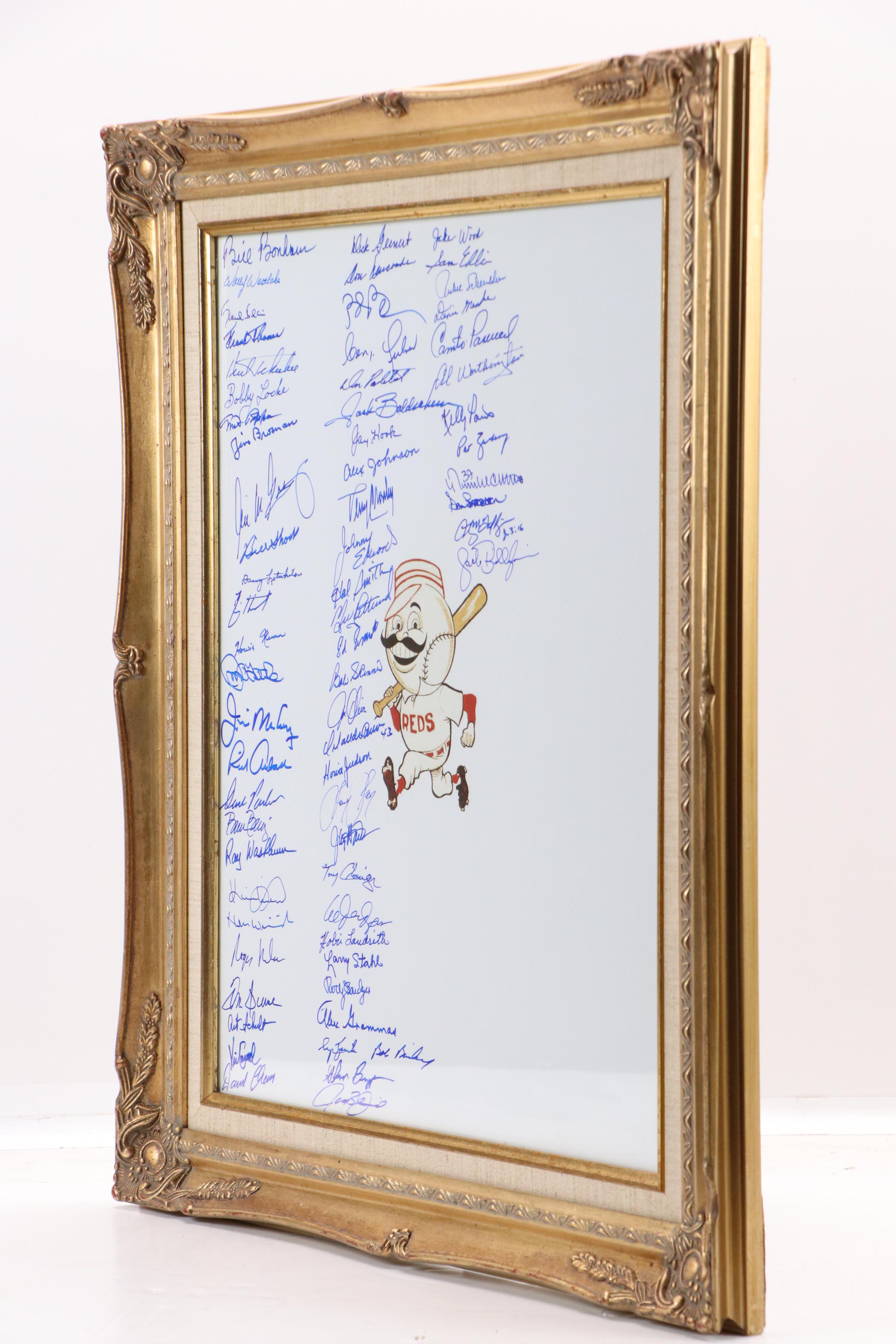 Cincinnati Reds Team Signed Print Featuring Tom Seaver, Dave Parker, and More