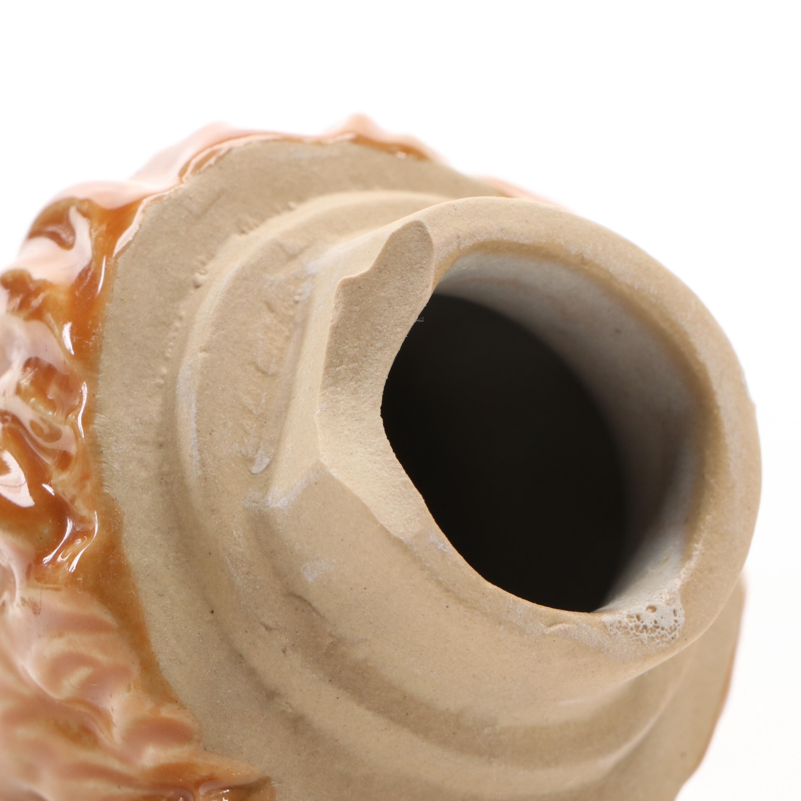 Nouveau Majolica Monkey and Gourd Teapot