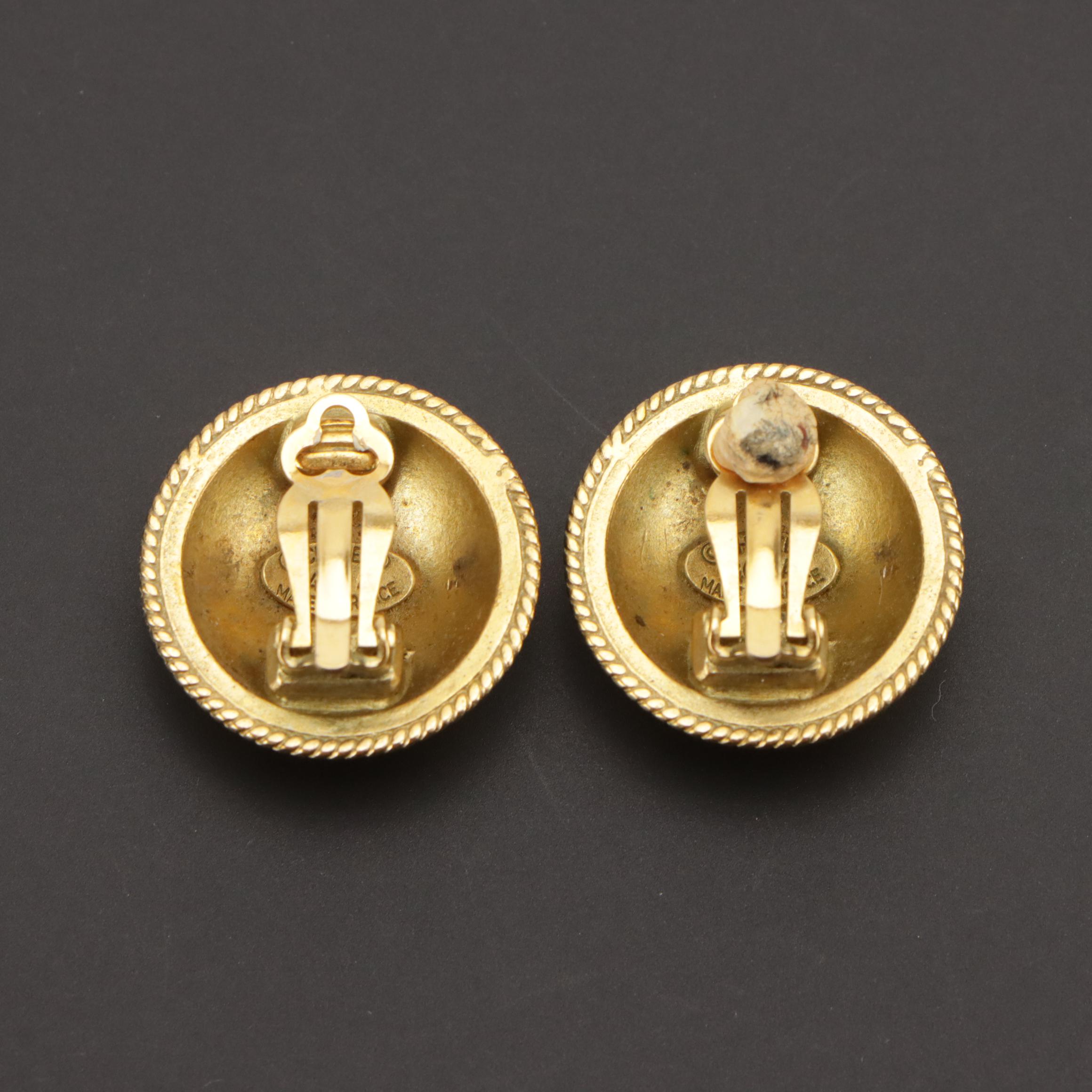 Chanel CC Clip Earrings