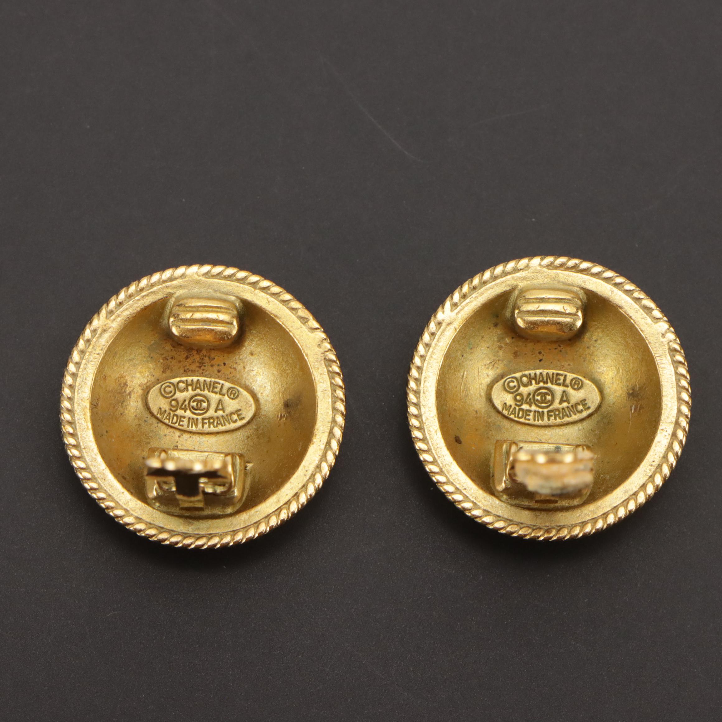 Chanel CC Clip Earrings