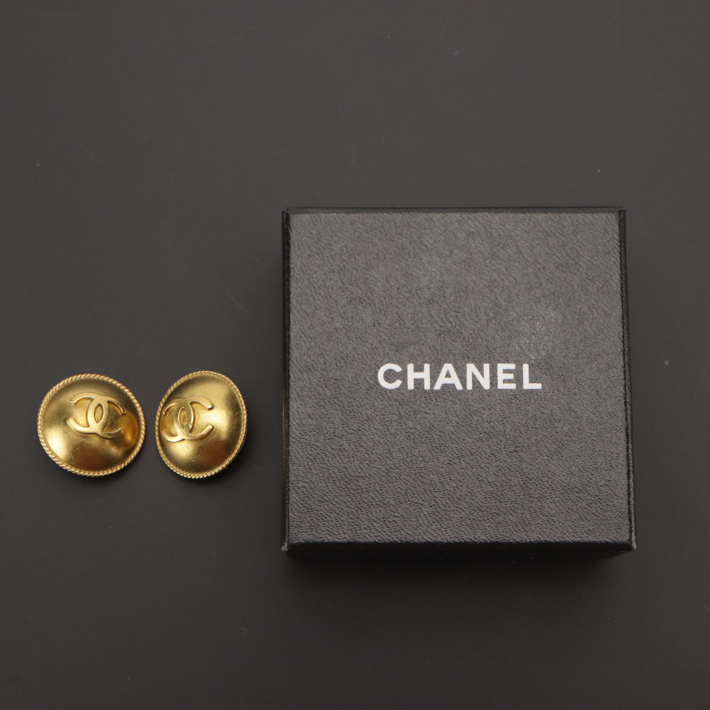 Chanel CC Clip Earrings