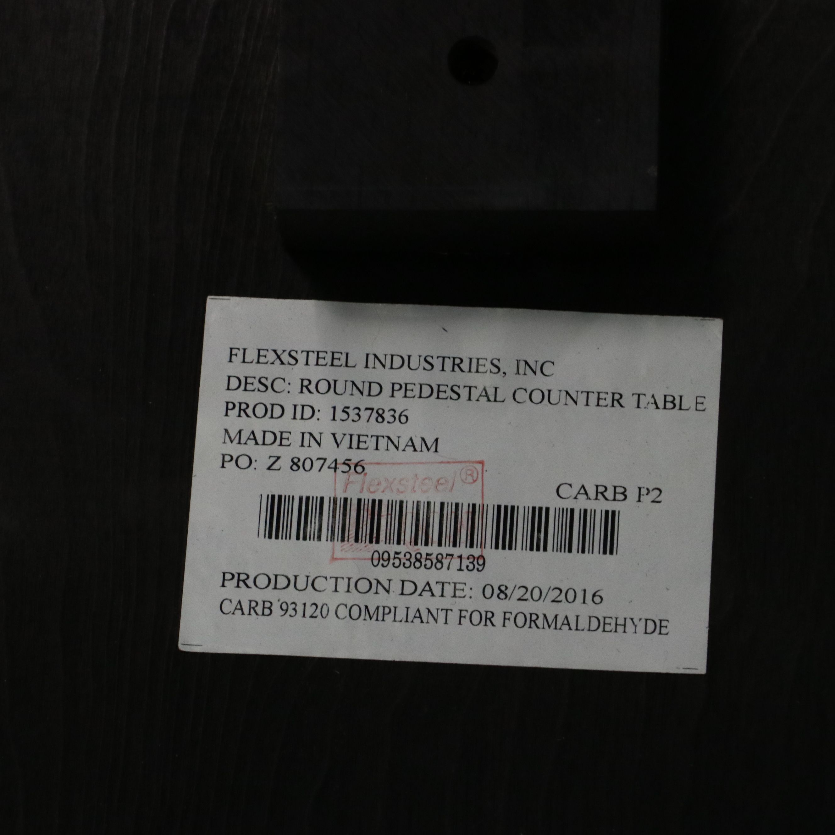 Modern Distressed Wooden Pedestal Dinging Table