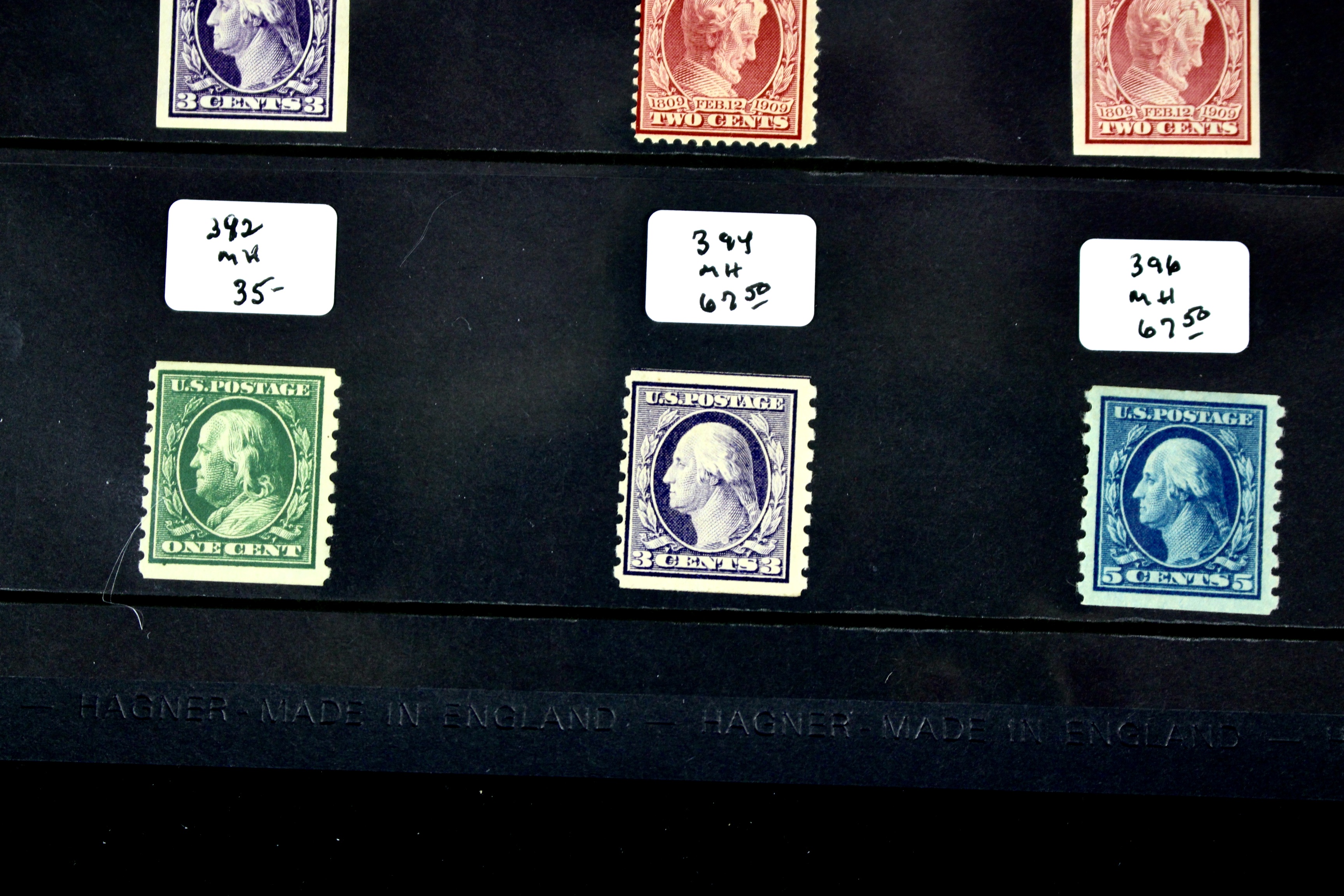 Fifteen Mint Hinged U.S. Postage Stamps, Scott 247 to 396