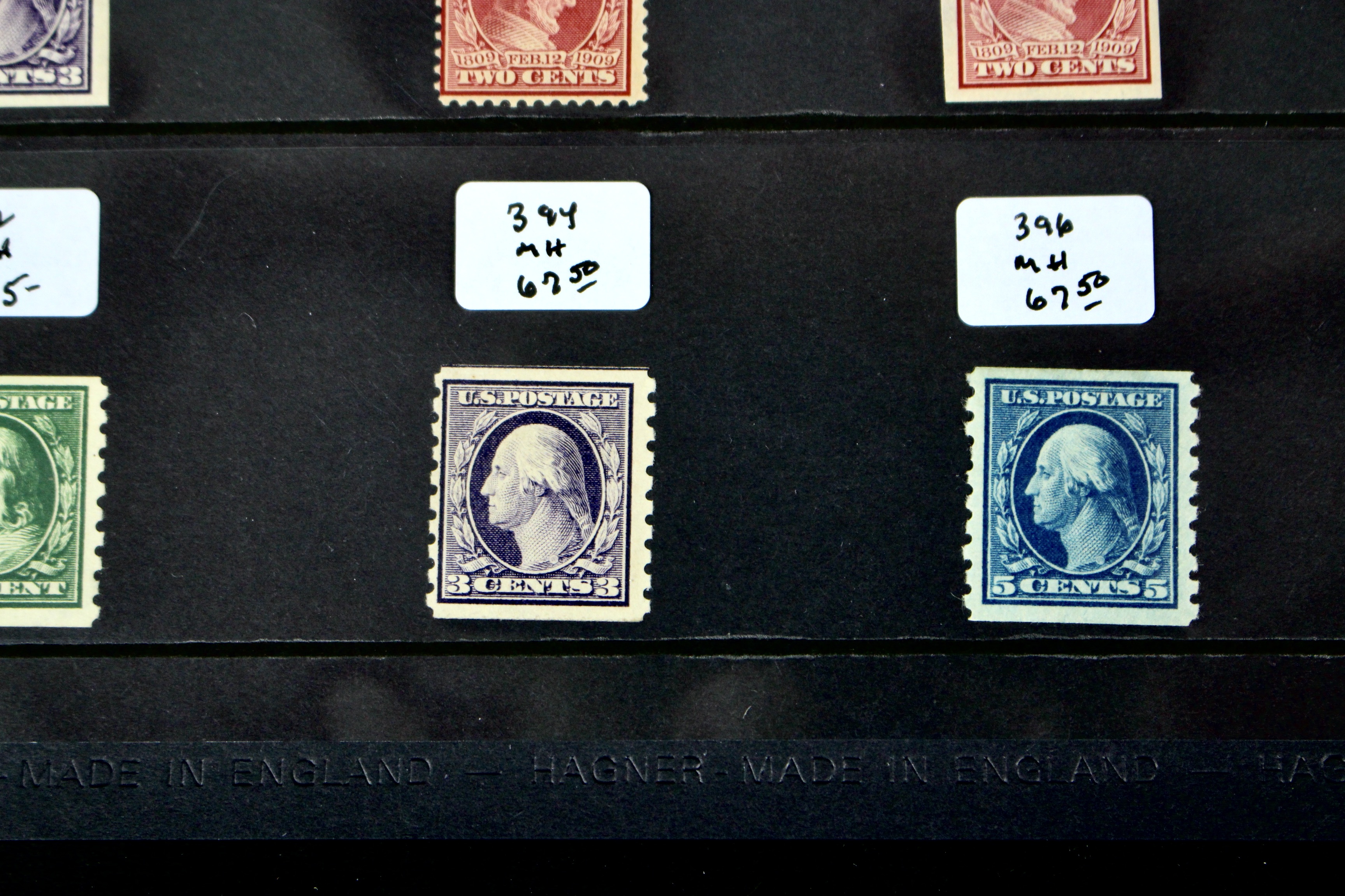 Fifteen Mint Hinged U.S. Postage Stamps, Scott 247 to 396