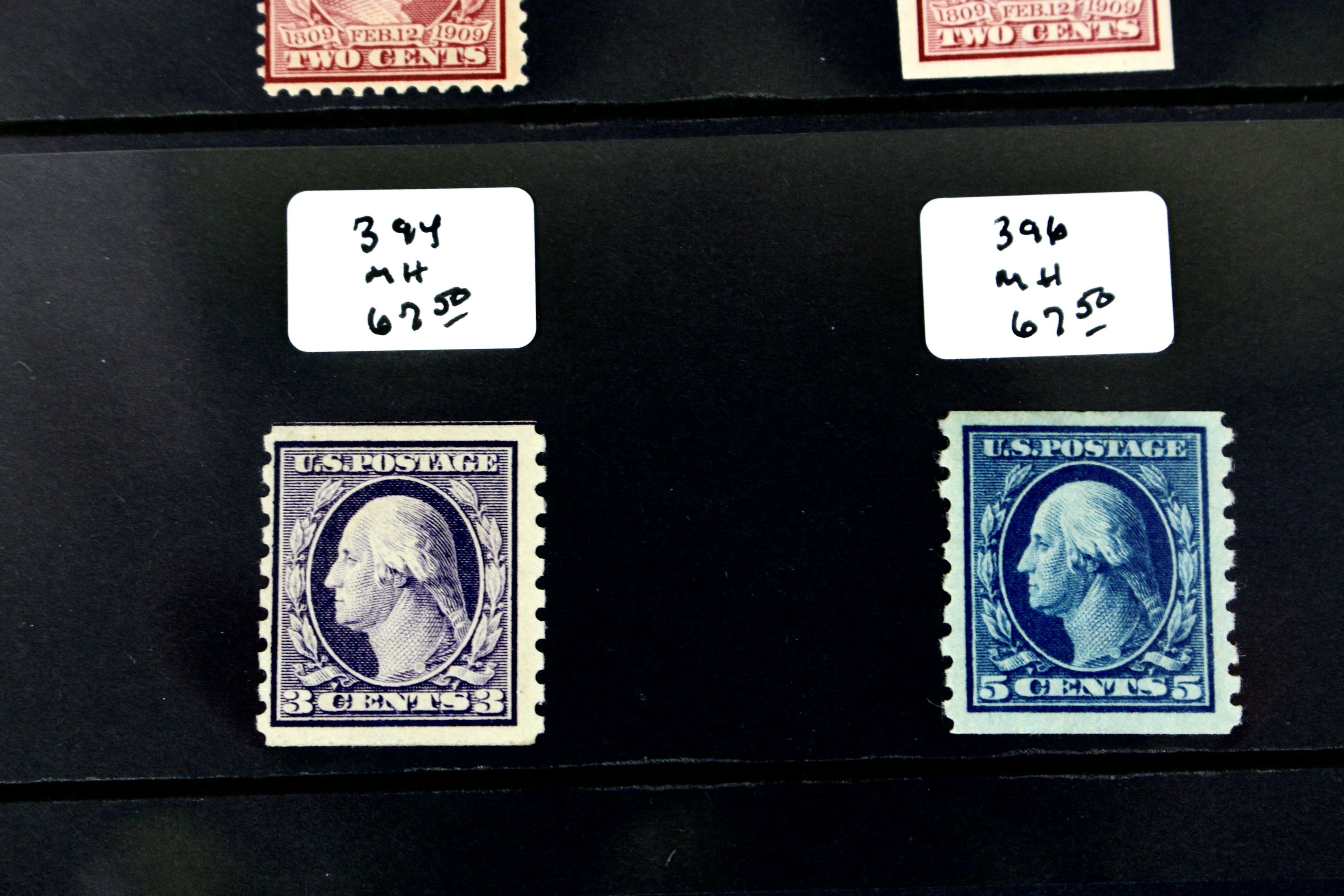 Fifteen Mint Hinged U.S. Postage Stamps, Scott 247 to 396