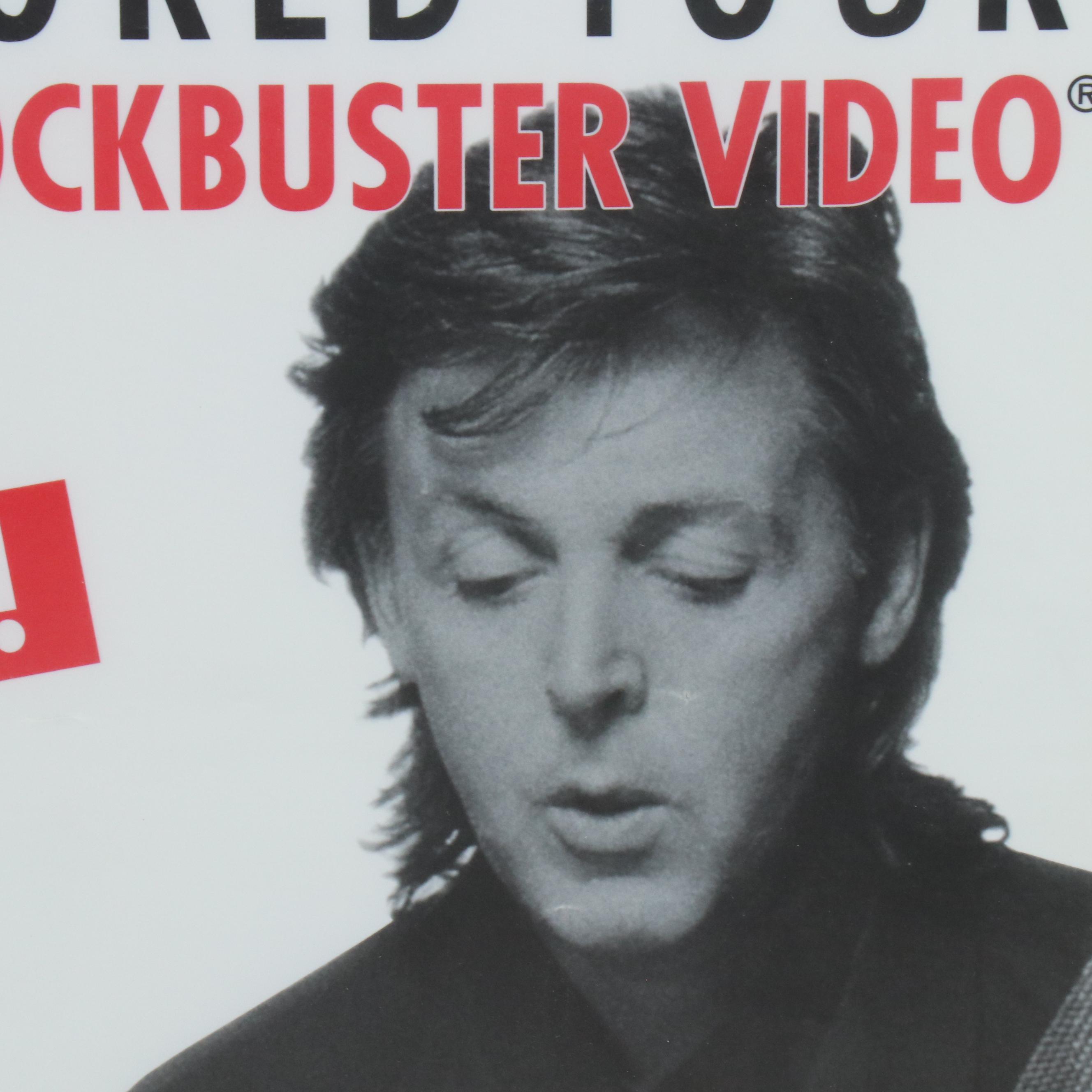 Paul McCartney Blockbuster Video Poster, 1993