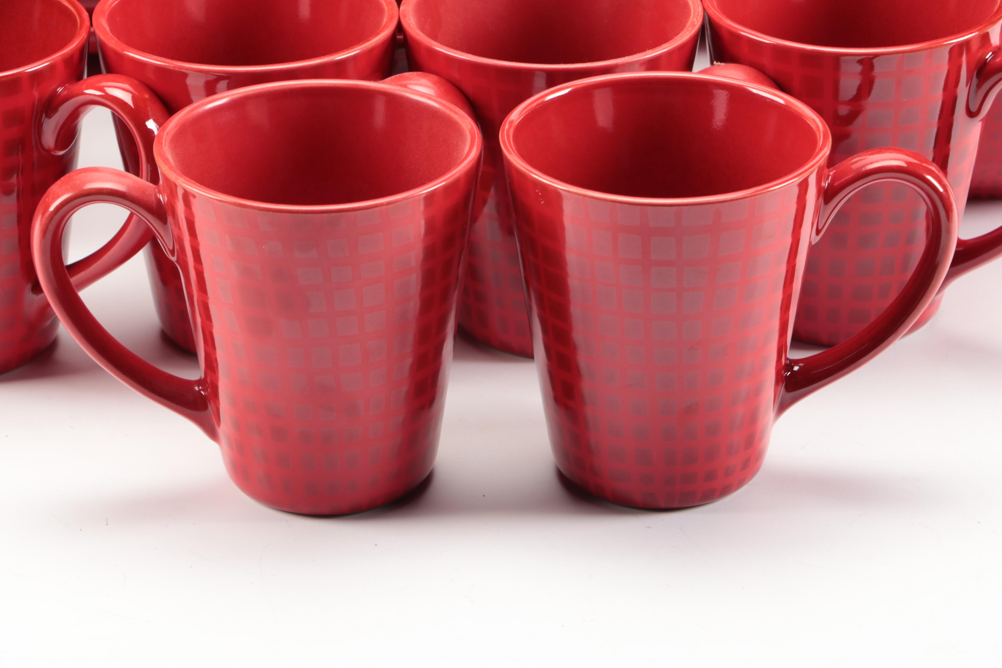 Cuisinart "Red Linen Square" Ceramic Tableware