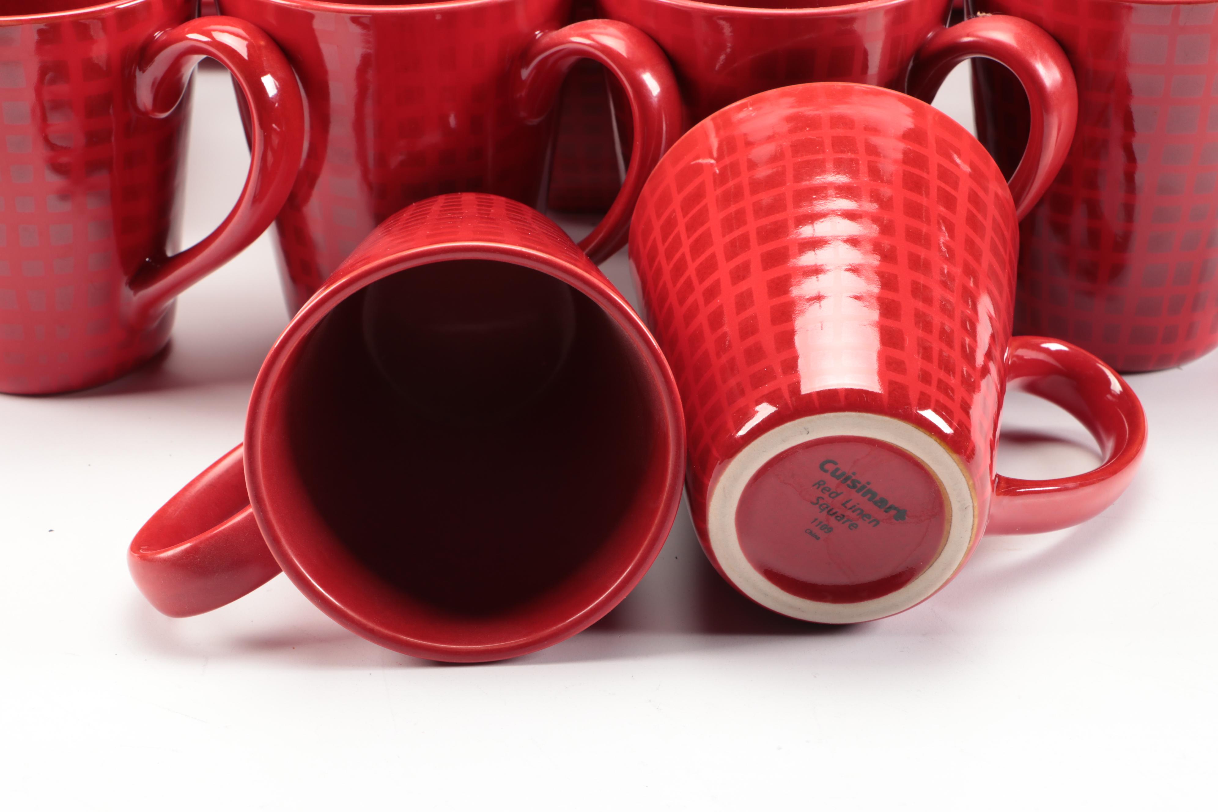 Cuisinart "Red Linen Square" Ceramic Tableware