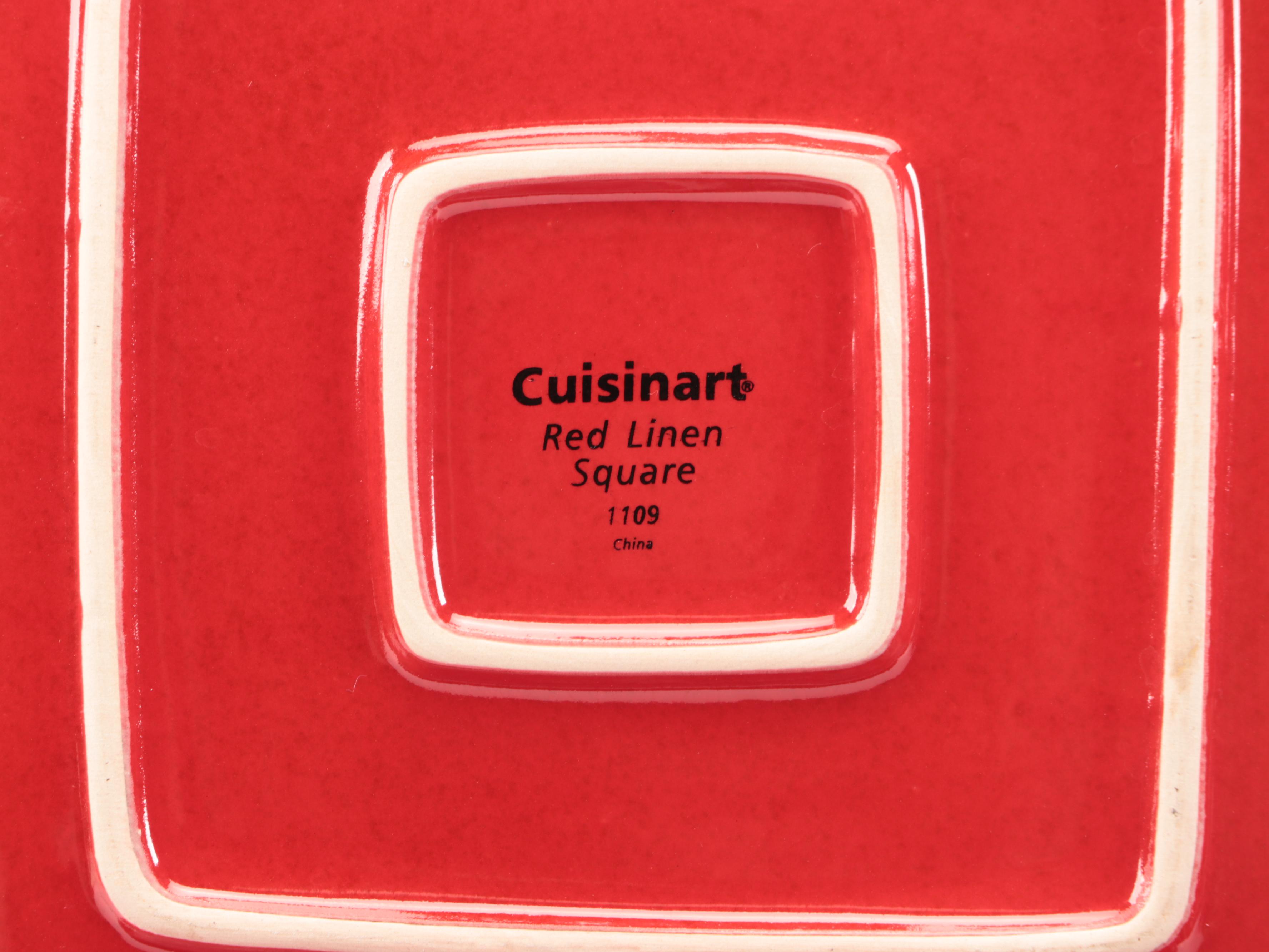 Cuisinart "Red Linen Square" Ceramic Tableware