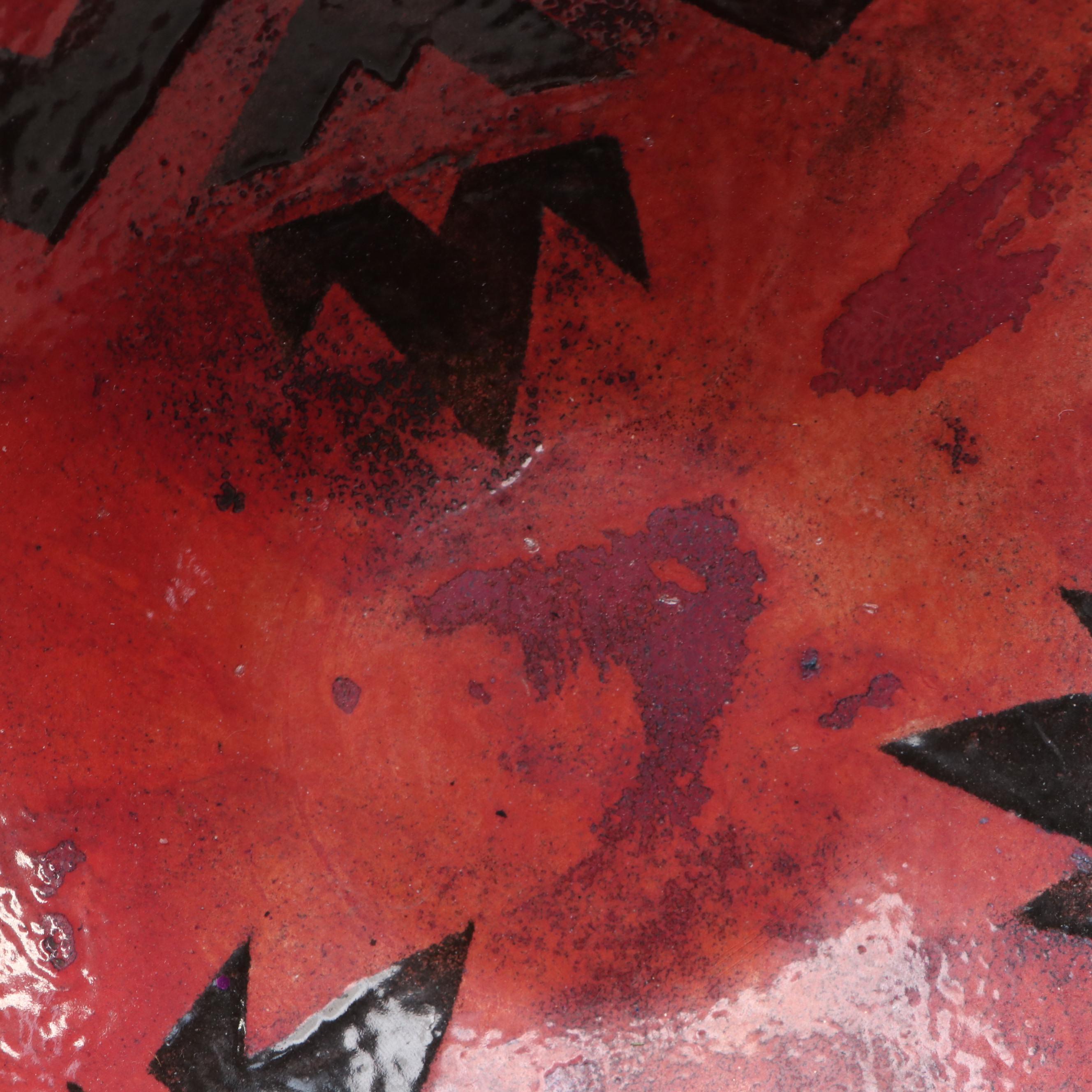 Barbara Culp Southwestern Enameled Metal Bowl, Late 20th Century