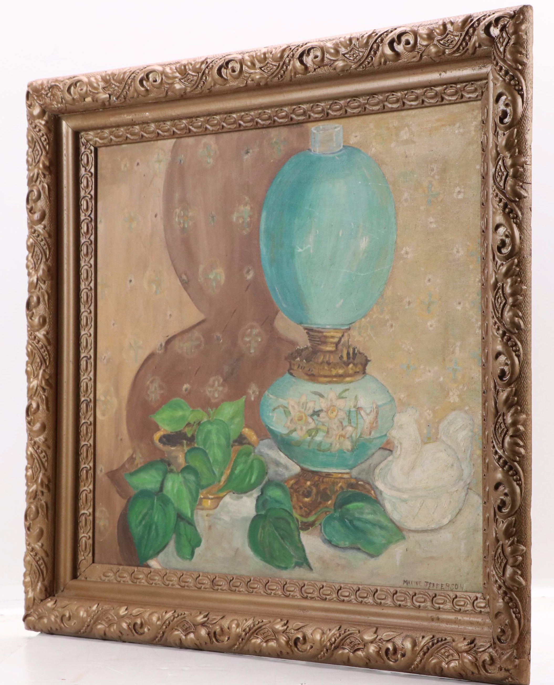 Maxine Jefferson Still Life Oil Painting, Circa 1940