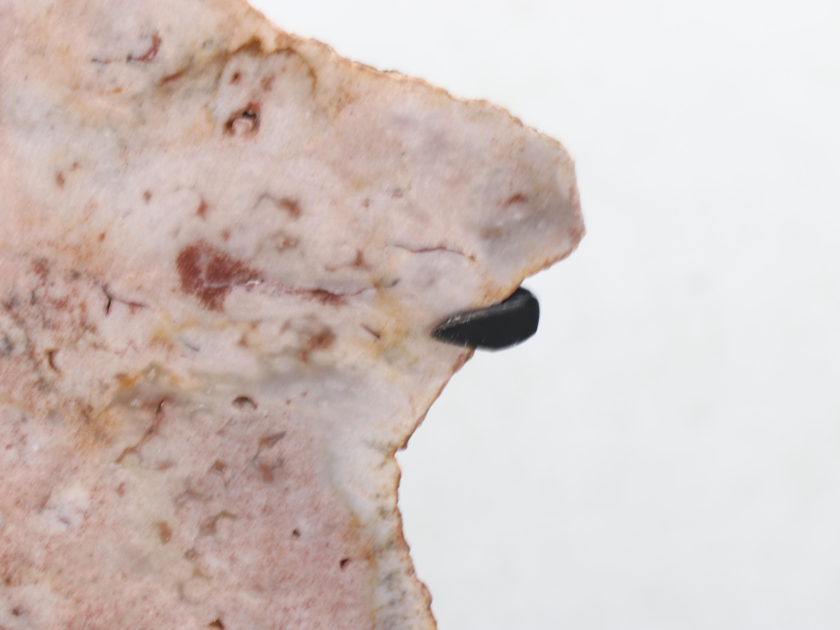 Pink Amethyst Specimen on Metal Display Stand