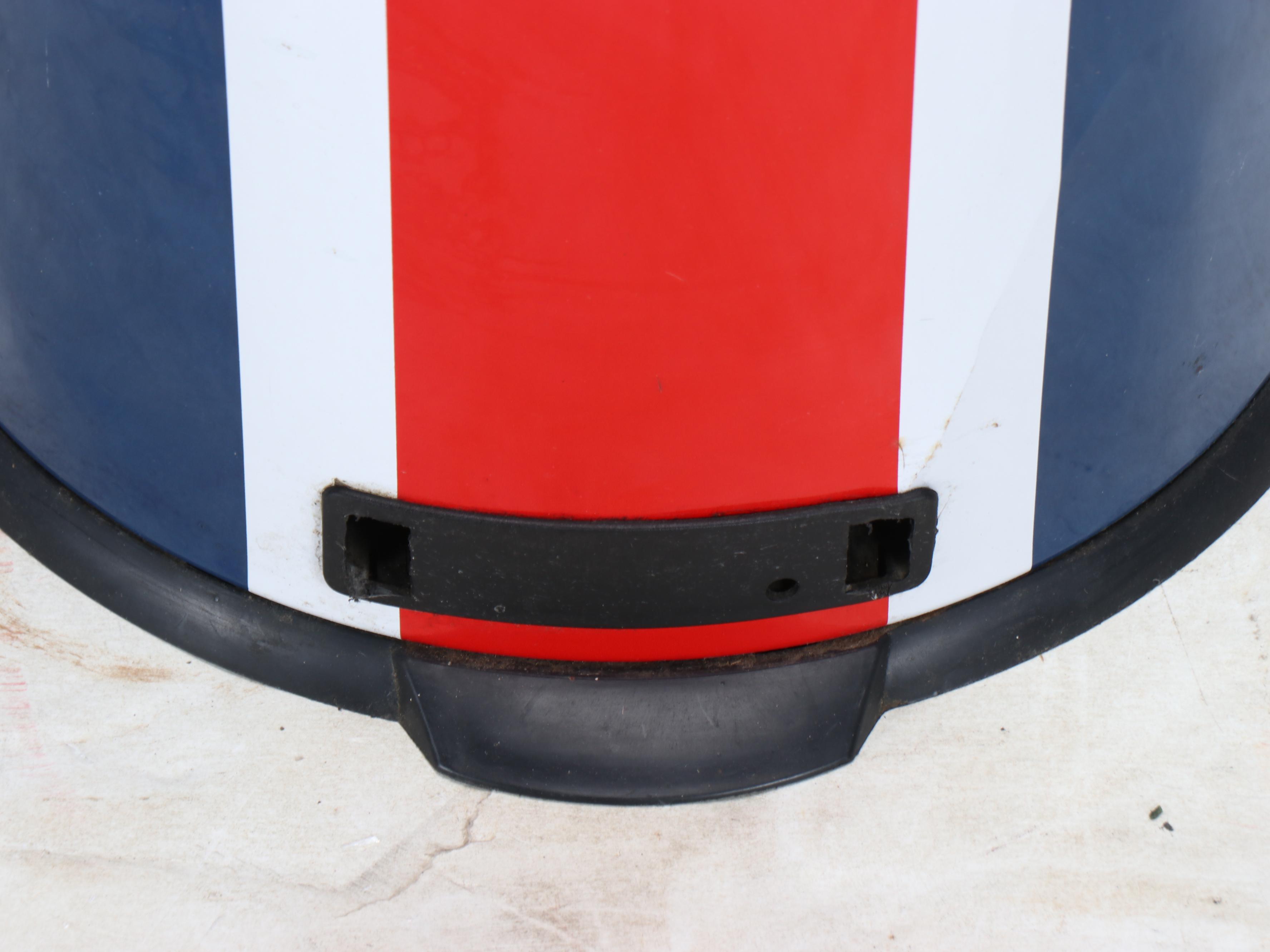 Metal Union Jack Decal Wastebasket with Plastic Insert