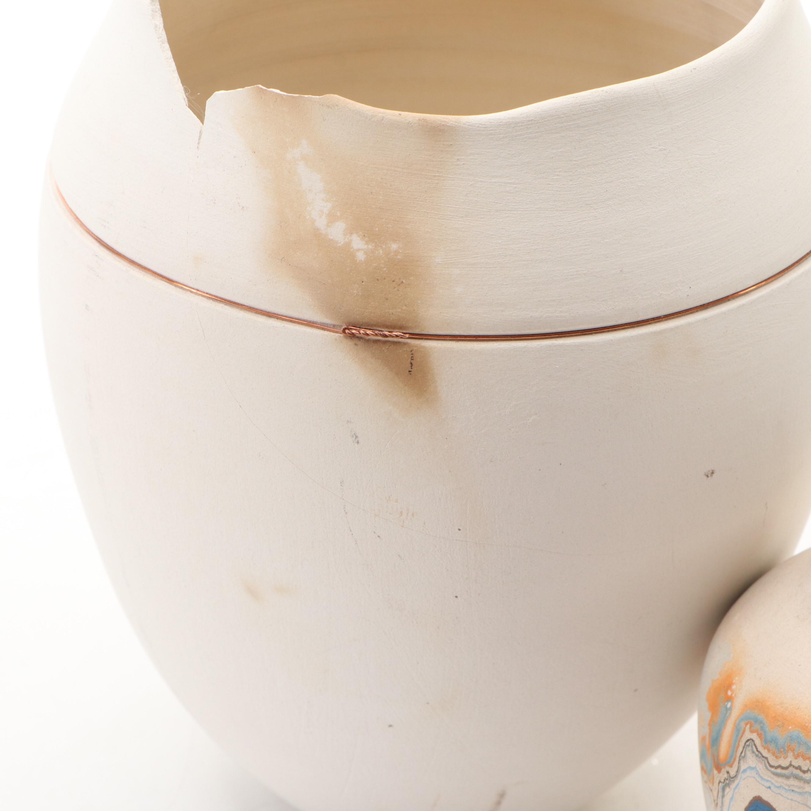 Nemadji Pottery With Other Ceramic Handmade Vases