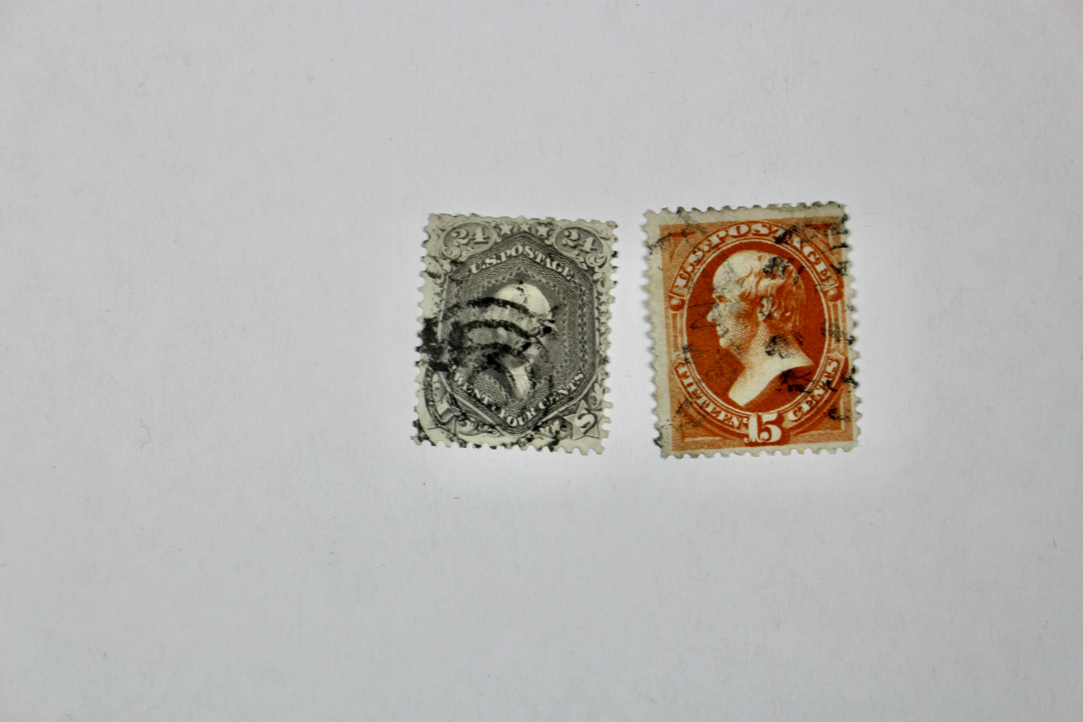 Five Early Used U.S. Postage Stamps, Scott 29 to 218