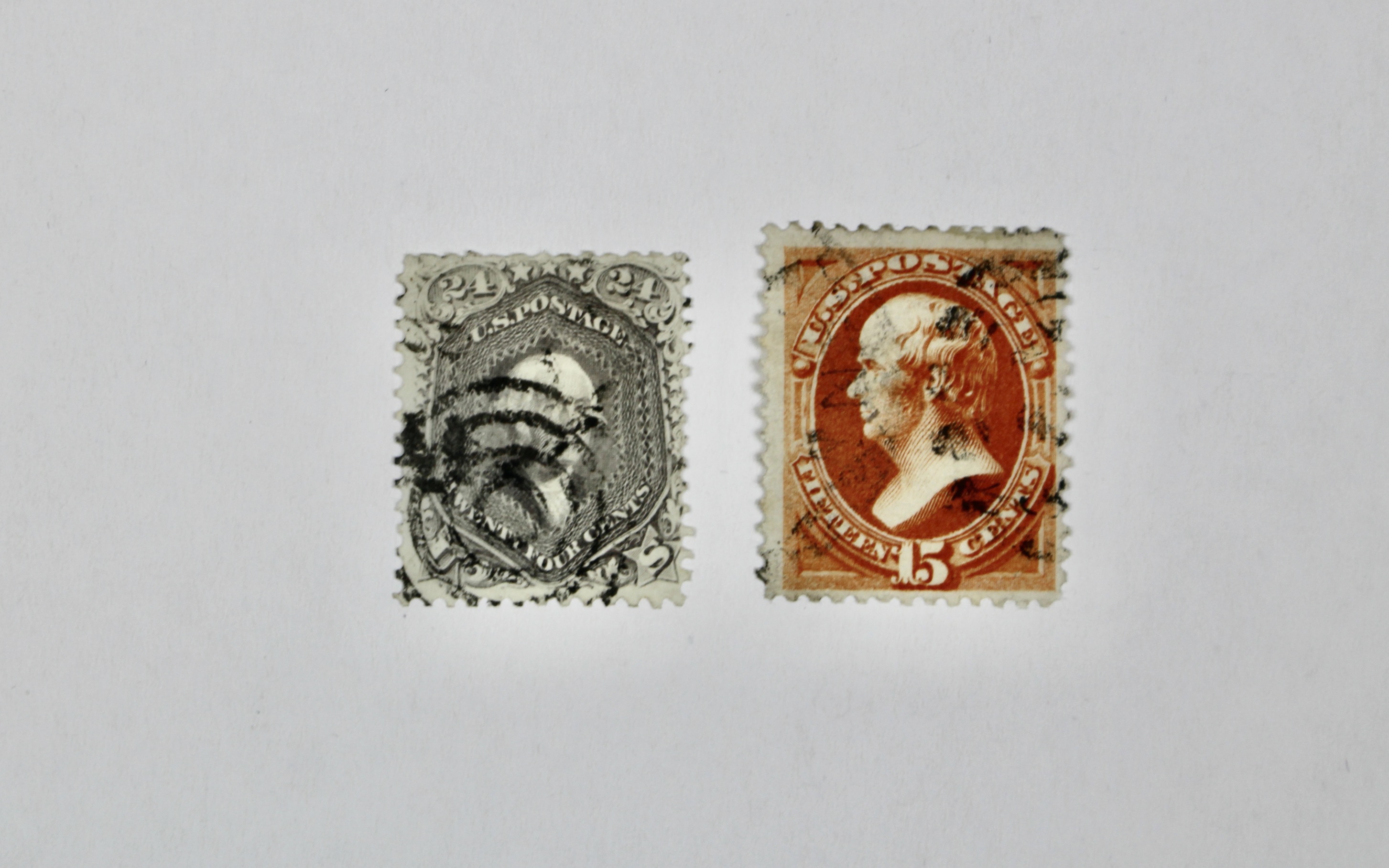 Five Early Used U.S. Postage Stamps, Scott 29 to 218