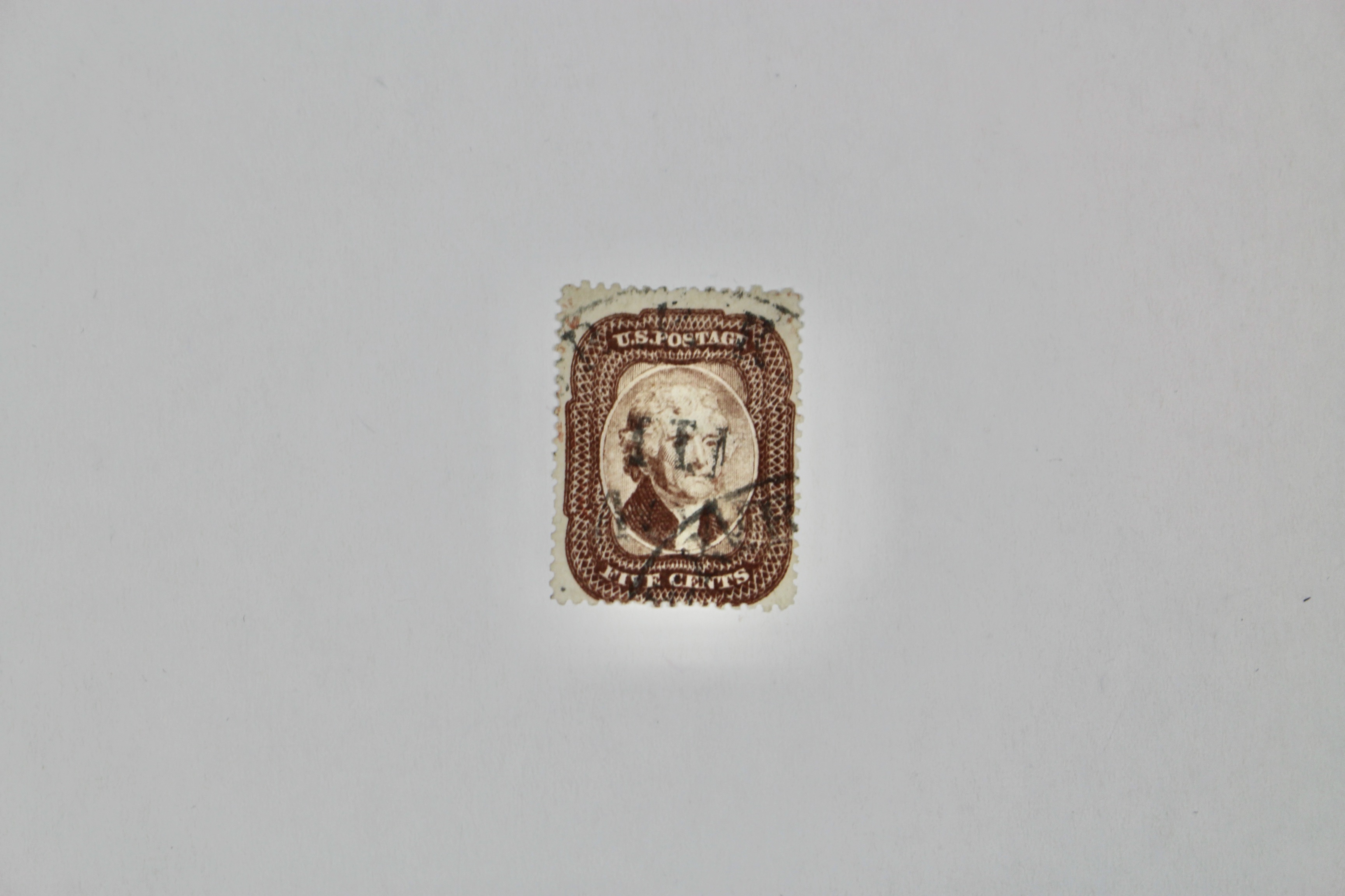 Five Early Used U.S. Postage Stamps, Scott 29 to 218