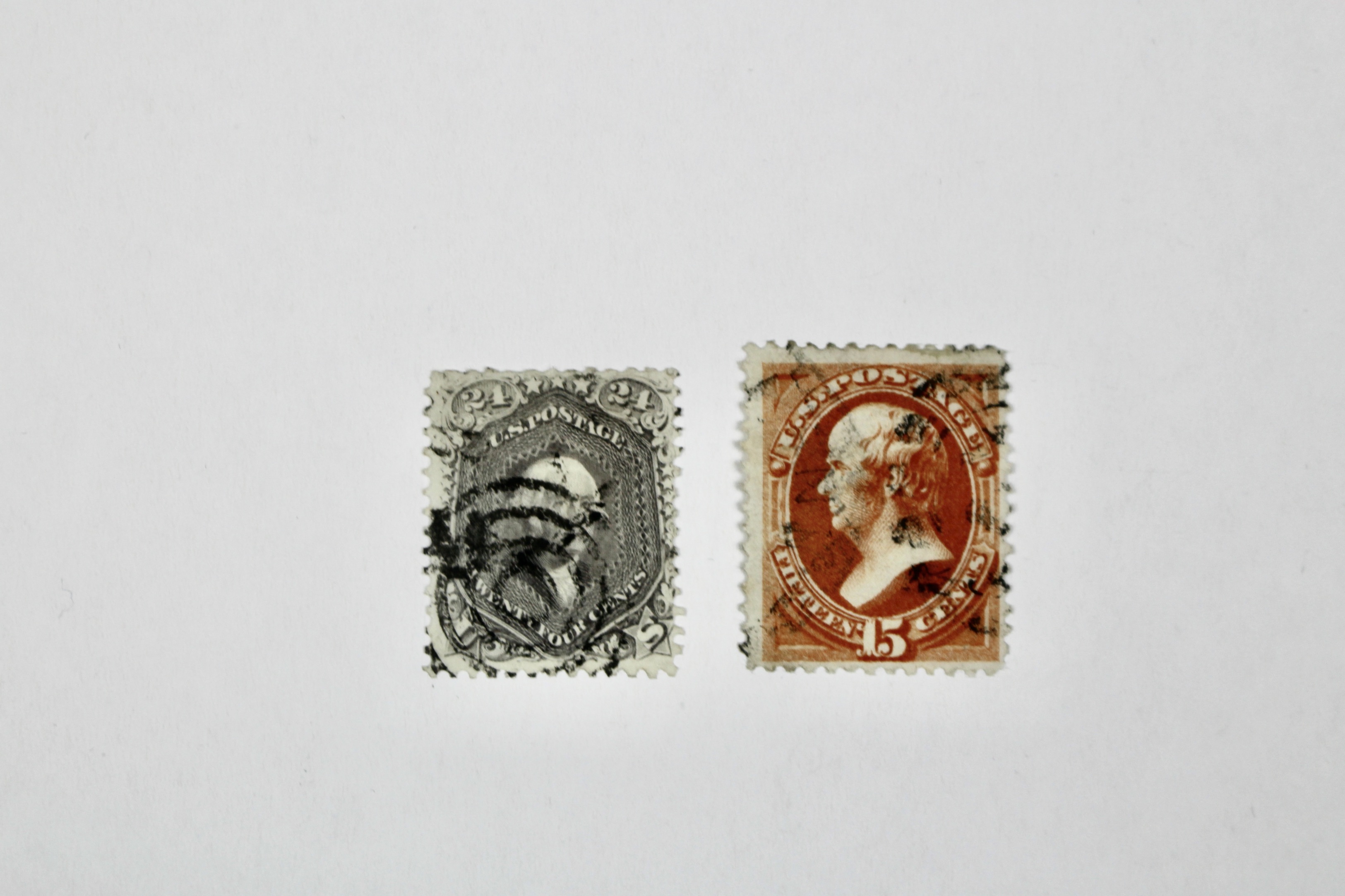 Five Early Used U.S. Postage Stamps, Scott 29 to 218