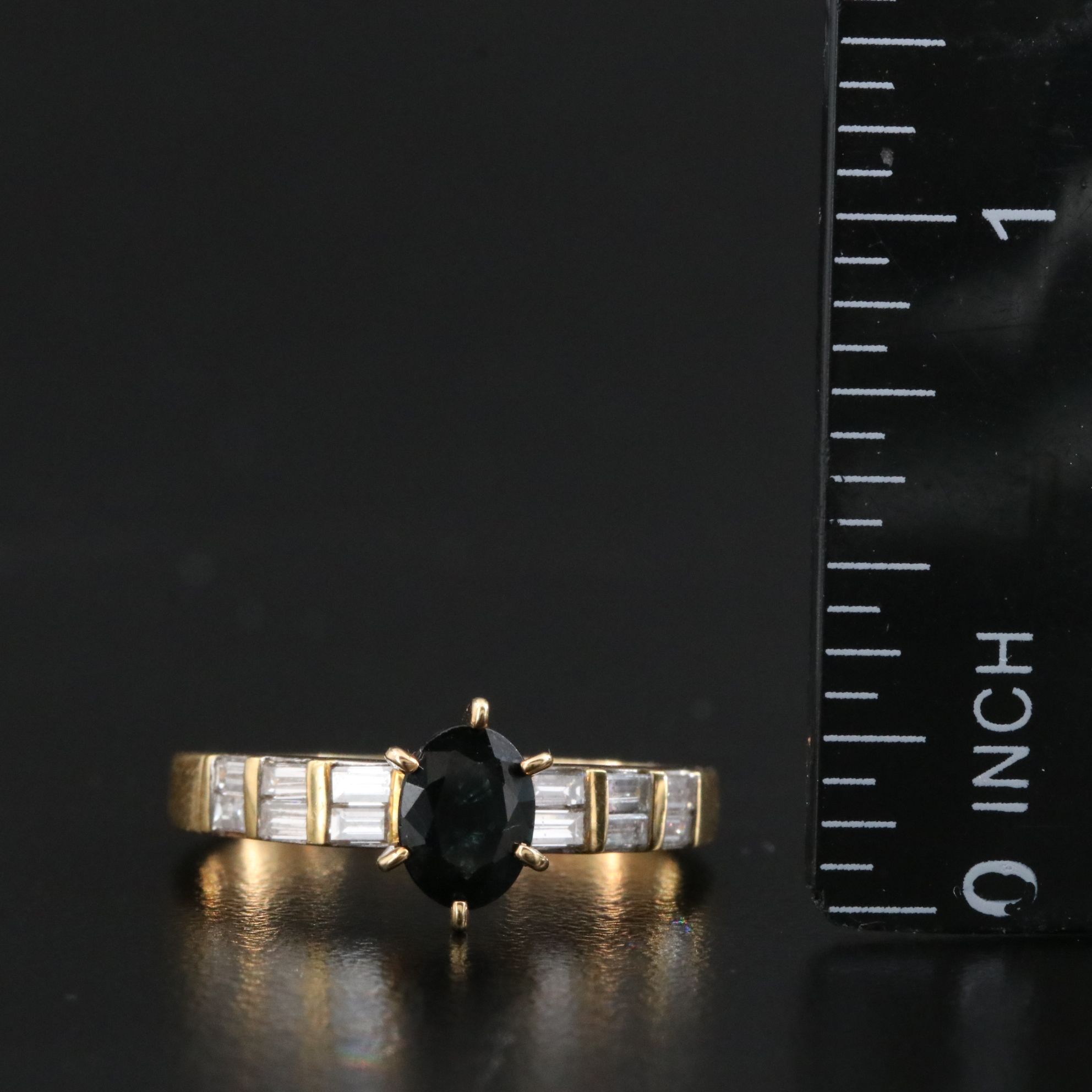 18K Sapphire and Diamond Ring