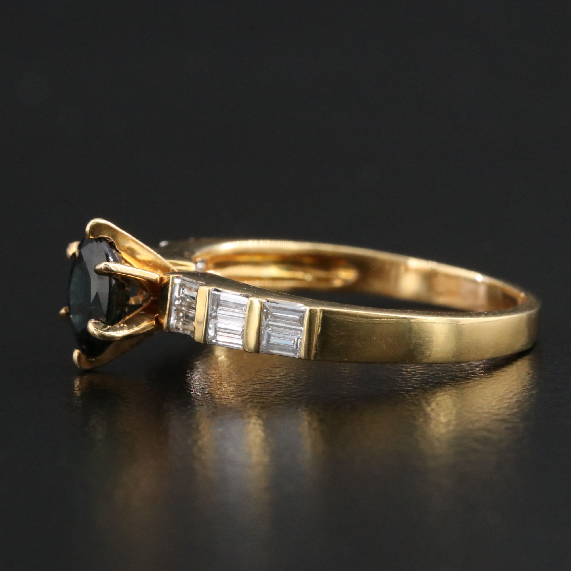 18K Sapphire and Diamond Ring