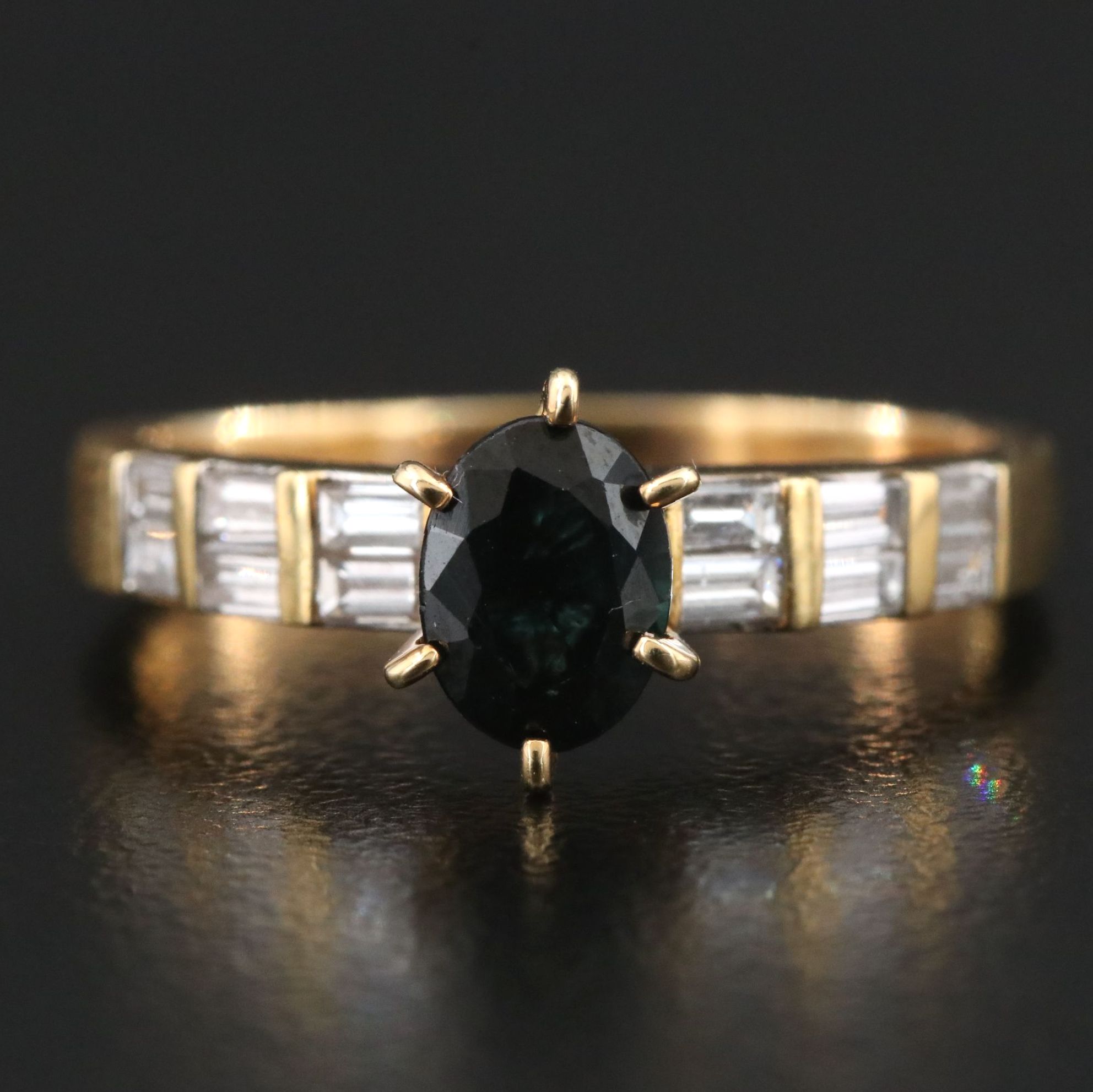 18K Sapphire and Diamond Ring