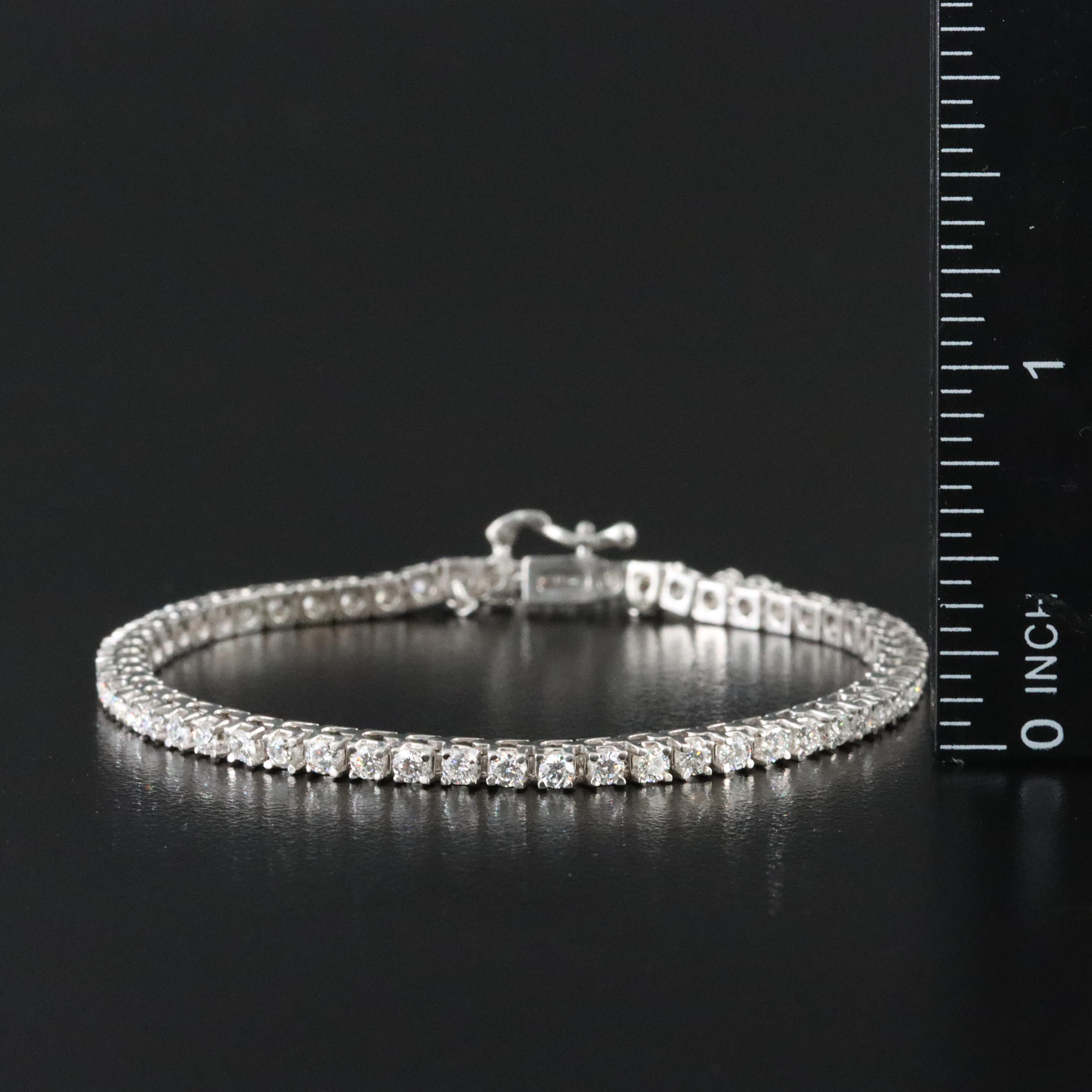 Platinum 2.28 CTW Diamond Line Bracelet