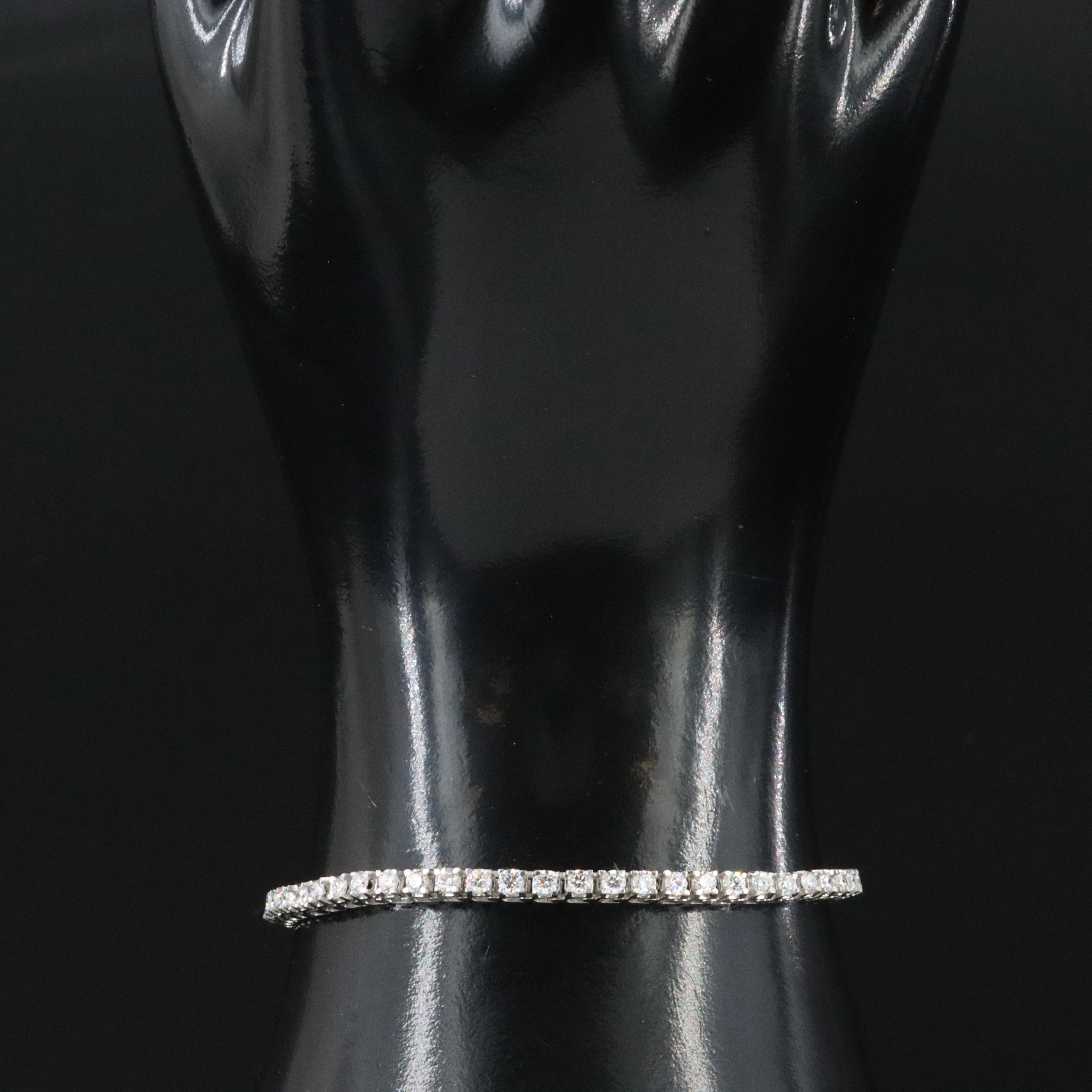 Platinum 2.28 CTW Diamond Line Bracelet