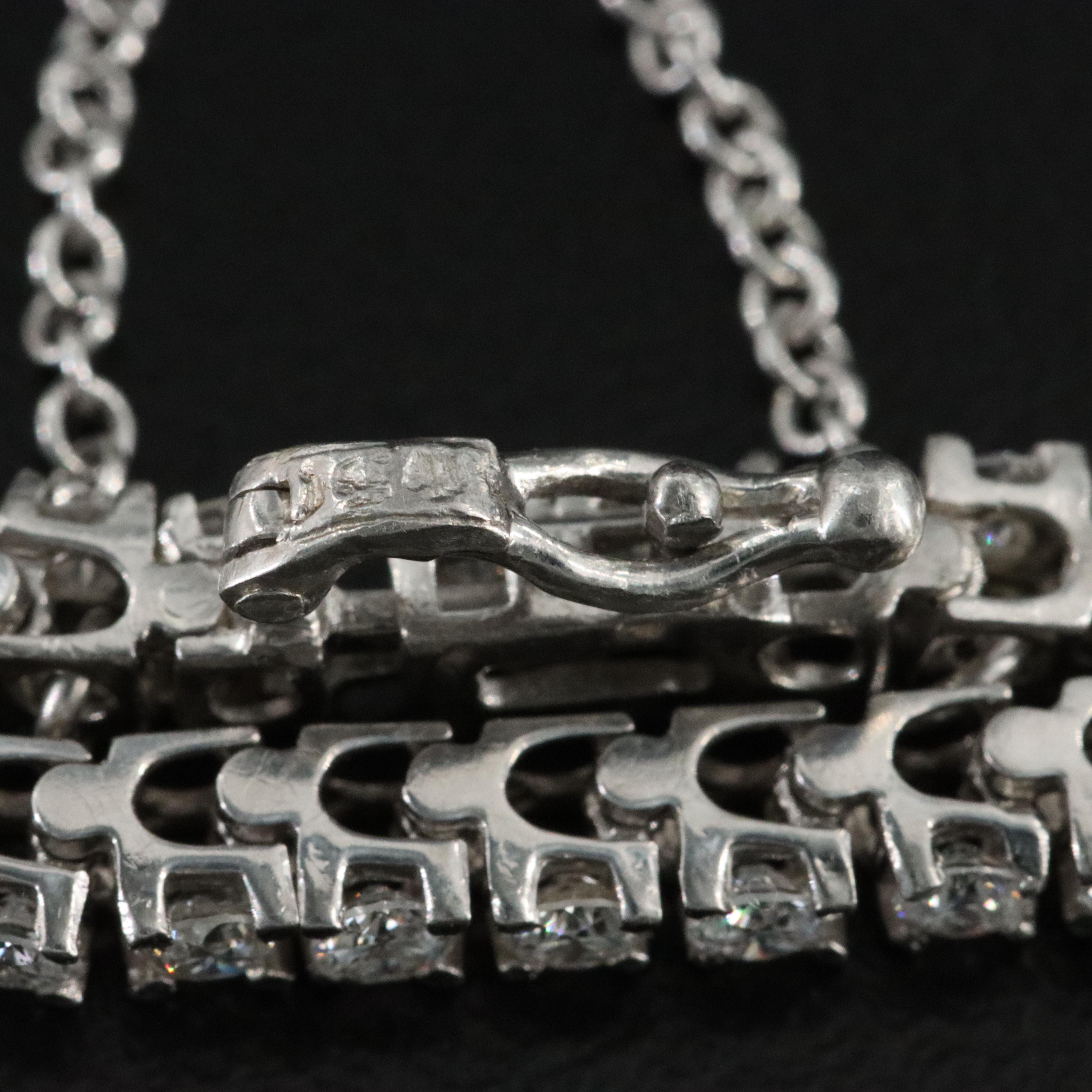 Platinum 2.28 CTW Diamond Line Bracelet