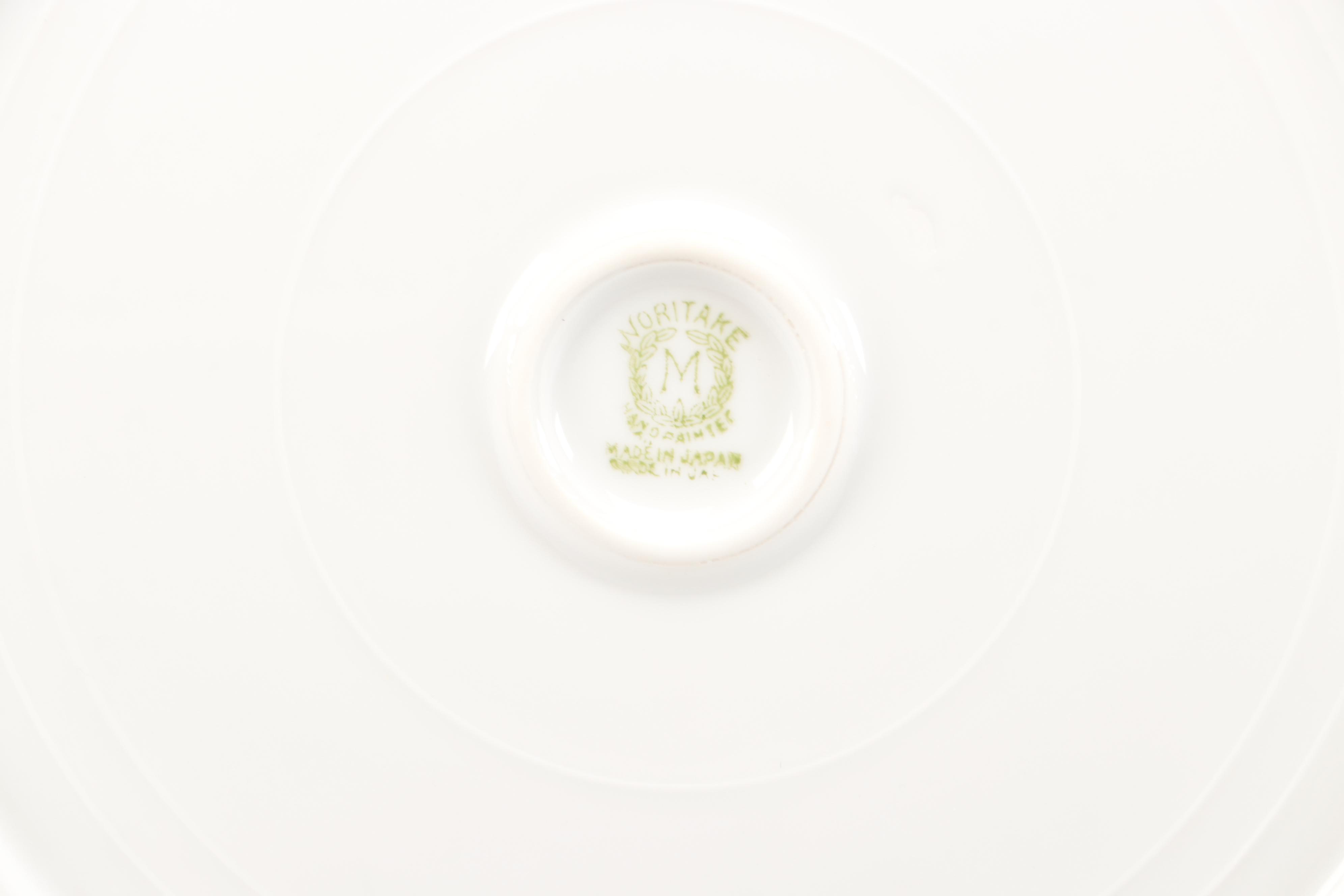 Noritake Lustreware Plates and Platter with Hobbyist Hand-Painted Bowl