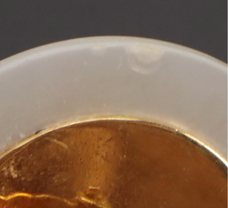 Chanel CC Mother-of-Pearl Round Clip Earrings