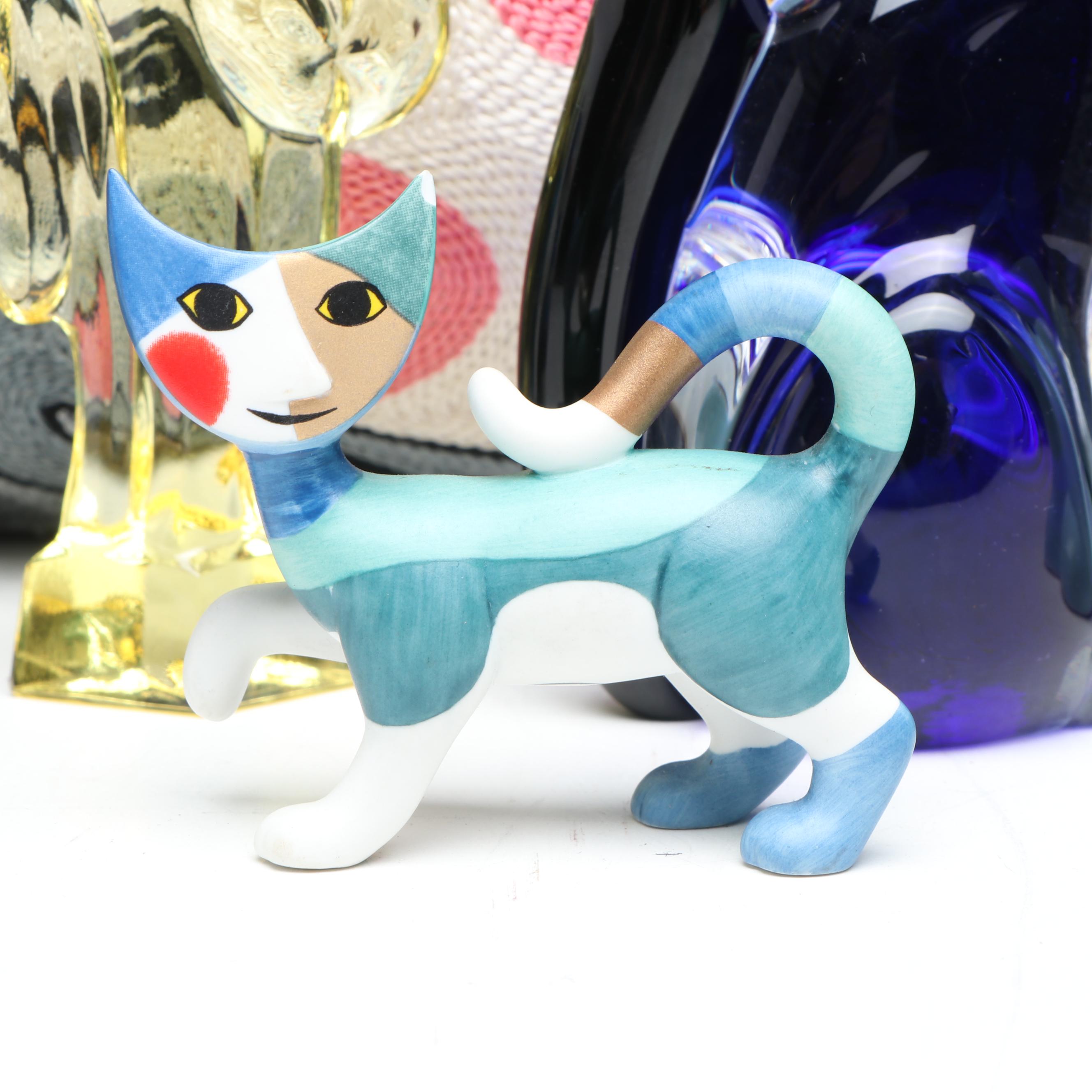 Goebel Rosina Wachtmeister Vase and Figures with Other Cat Décor