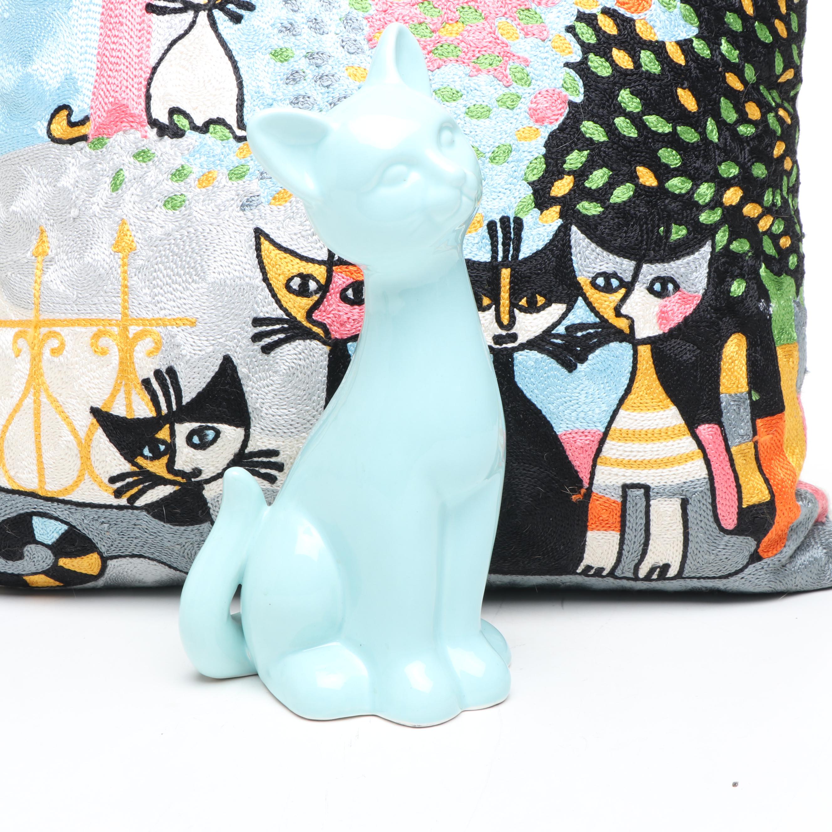 Goebel Rosina Wachtmeister Vase and Figures with Other Cat Décor