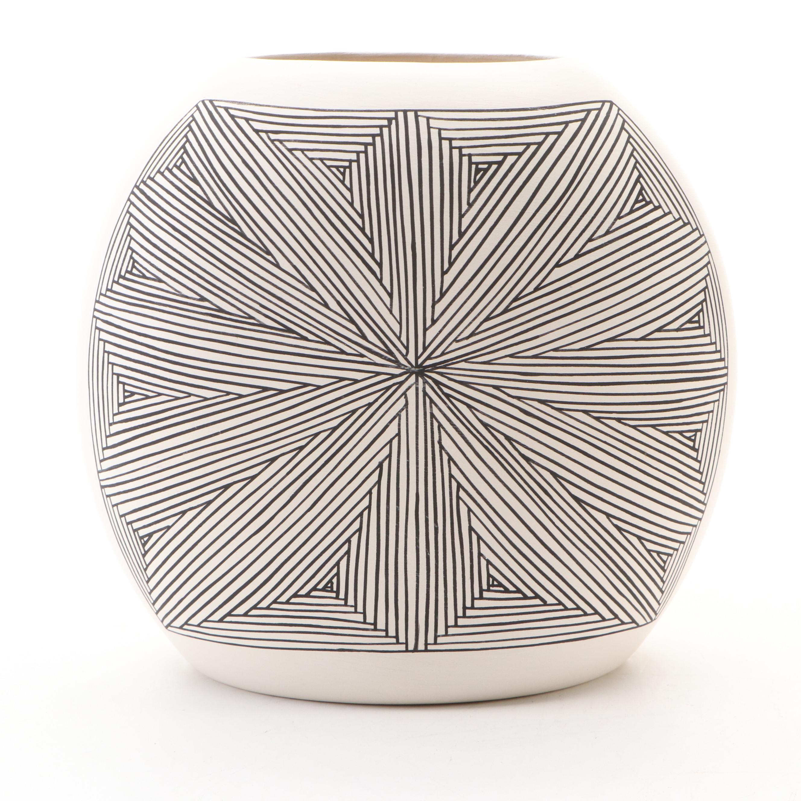 W. Concho Aconma Pottery Vase with Other Earthenware Basket