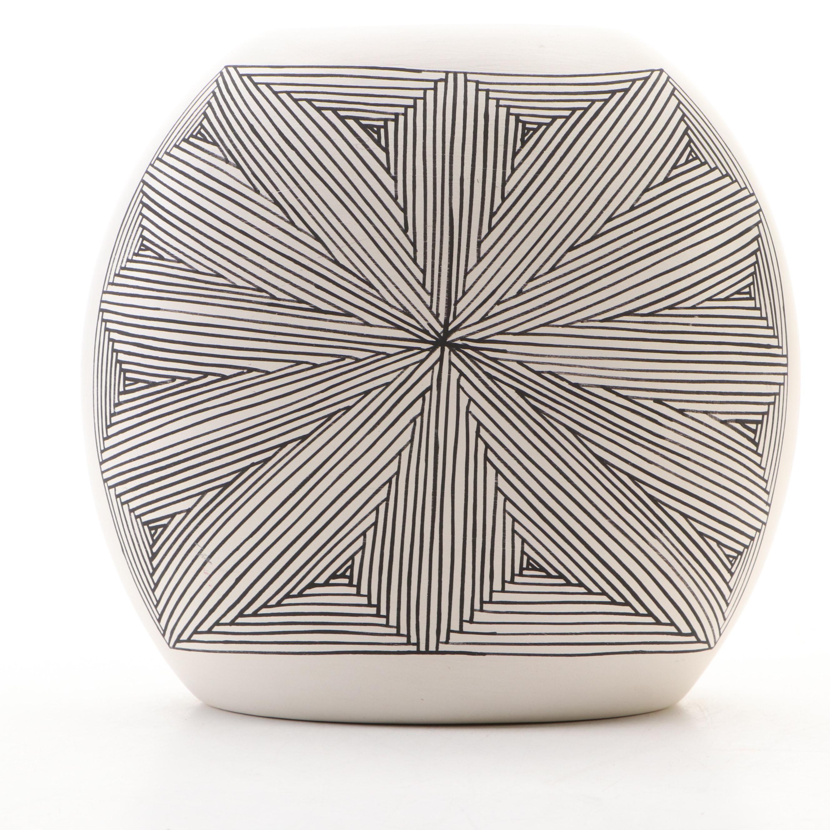 W. Concho Aconma Pottery Vase with Other Earthenware Basket