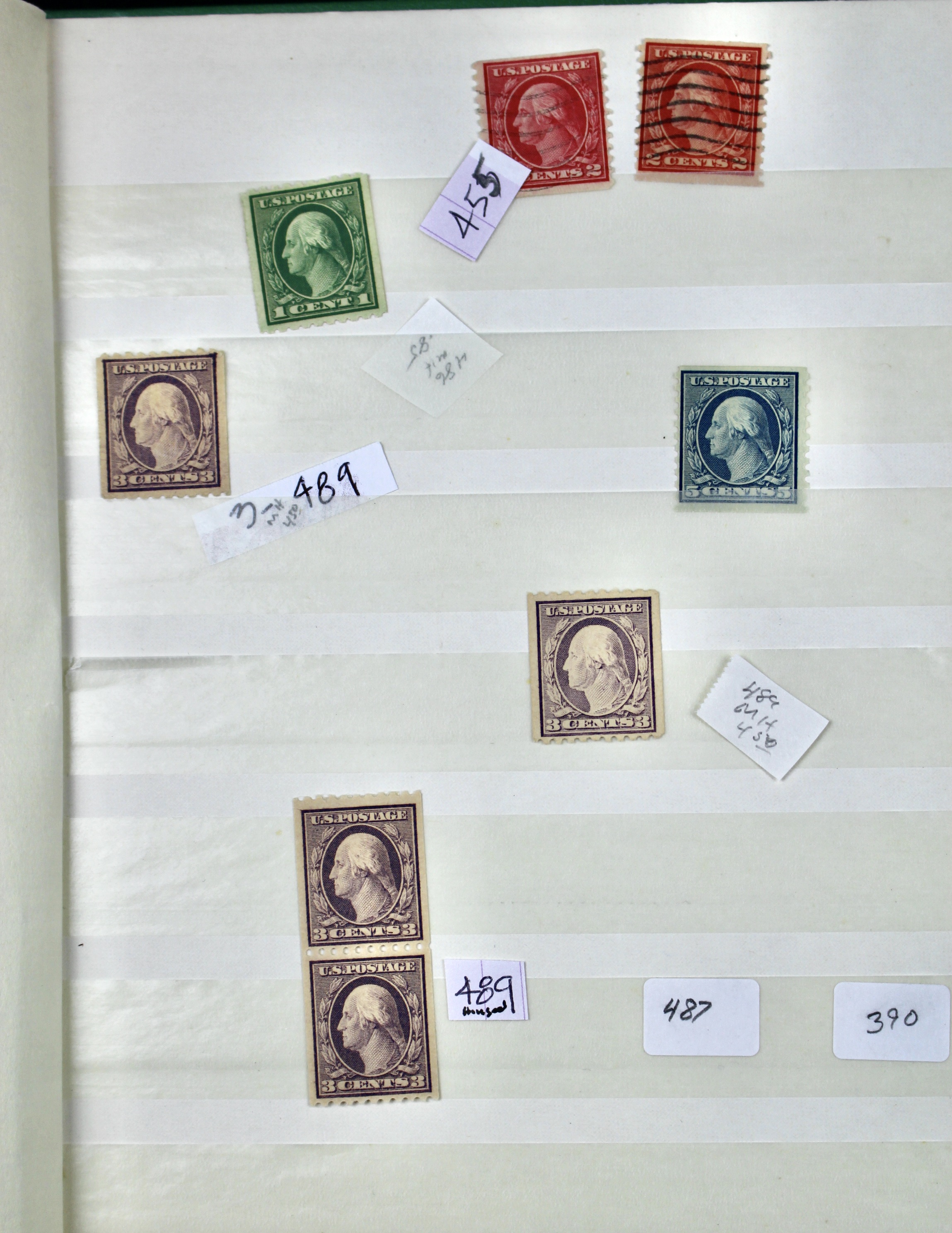 Dealer Stock Book of U.S. Postage Stamp Coils, Mint and Used